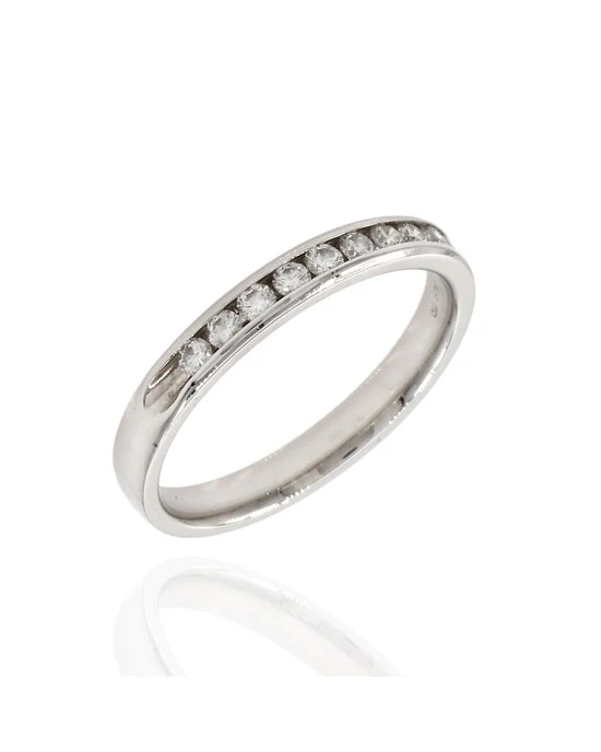0.25ctw Diamond Band/ Ring in 14K White Gold Size 6.25
