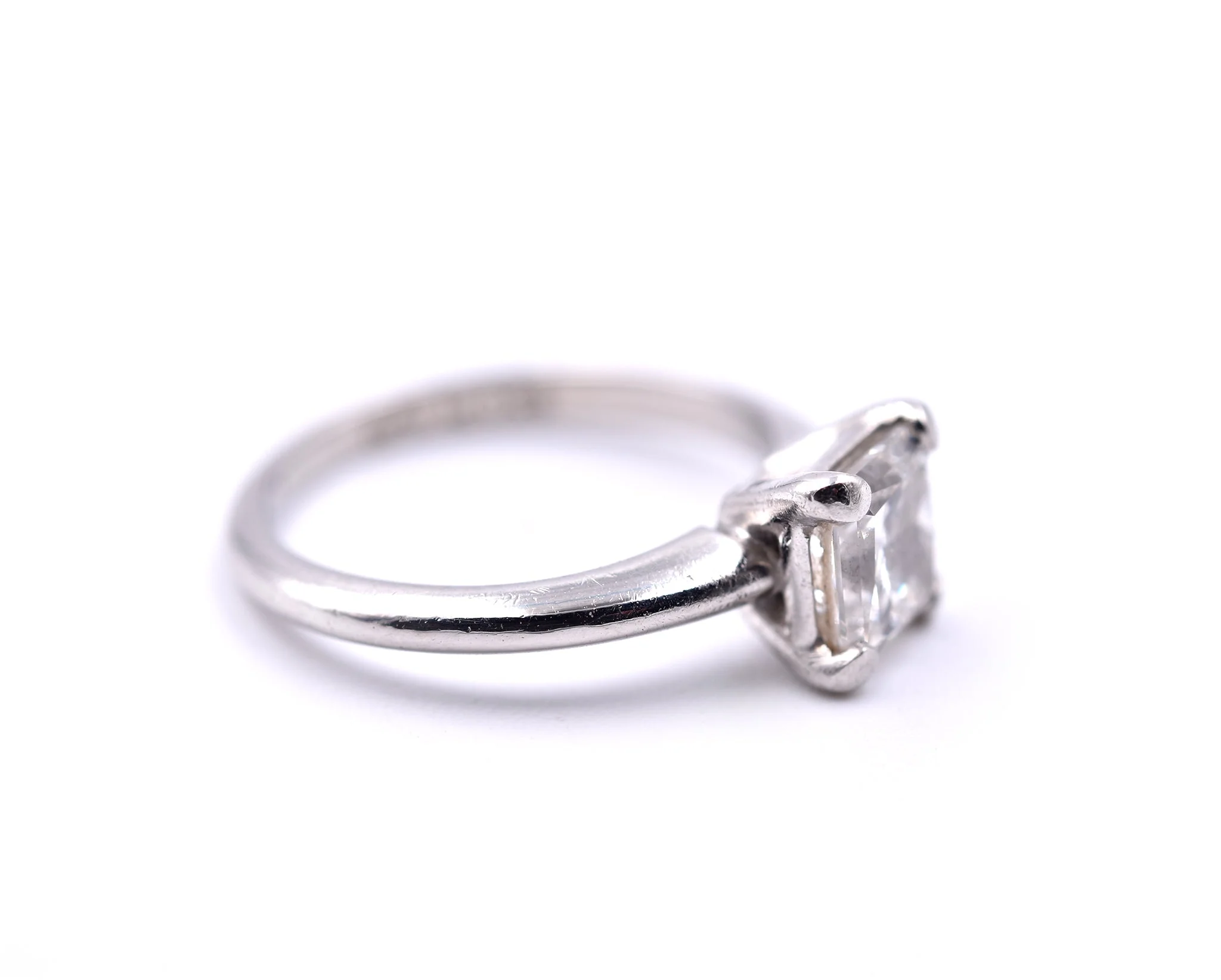 1.00ct Princess Cut Platinum Diamond Engagement Ring - Image 2