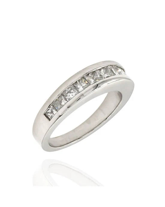 1.35ctw Princess Cut Diamond Ring/ Band in Platinum