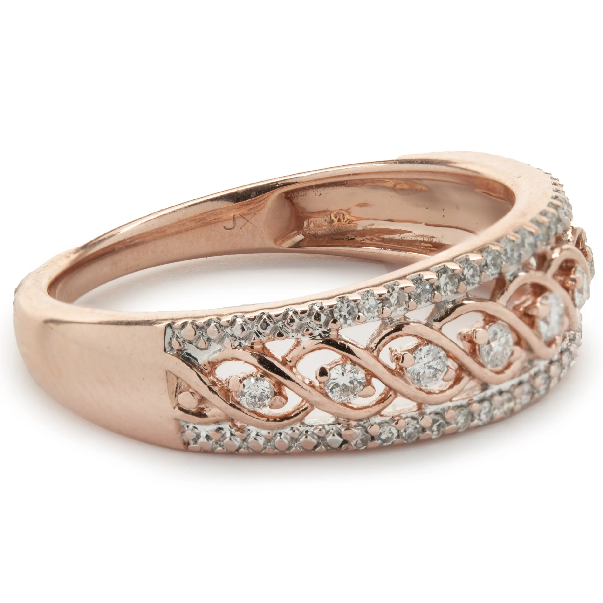 10 Karat Rose Gold Open Lace Band - Image 2