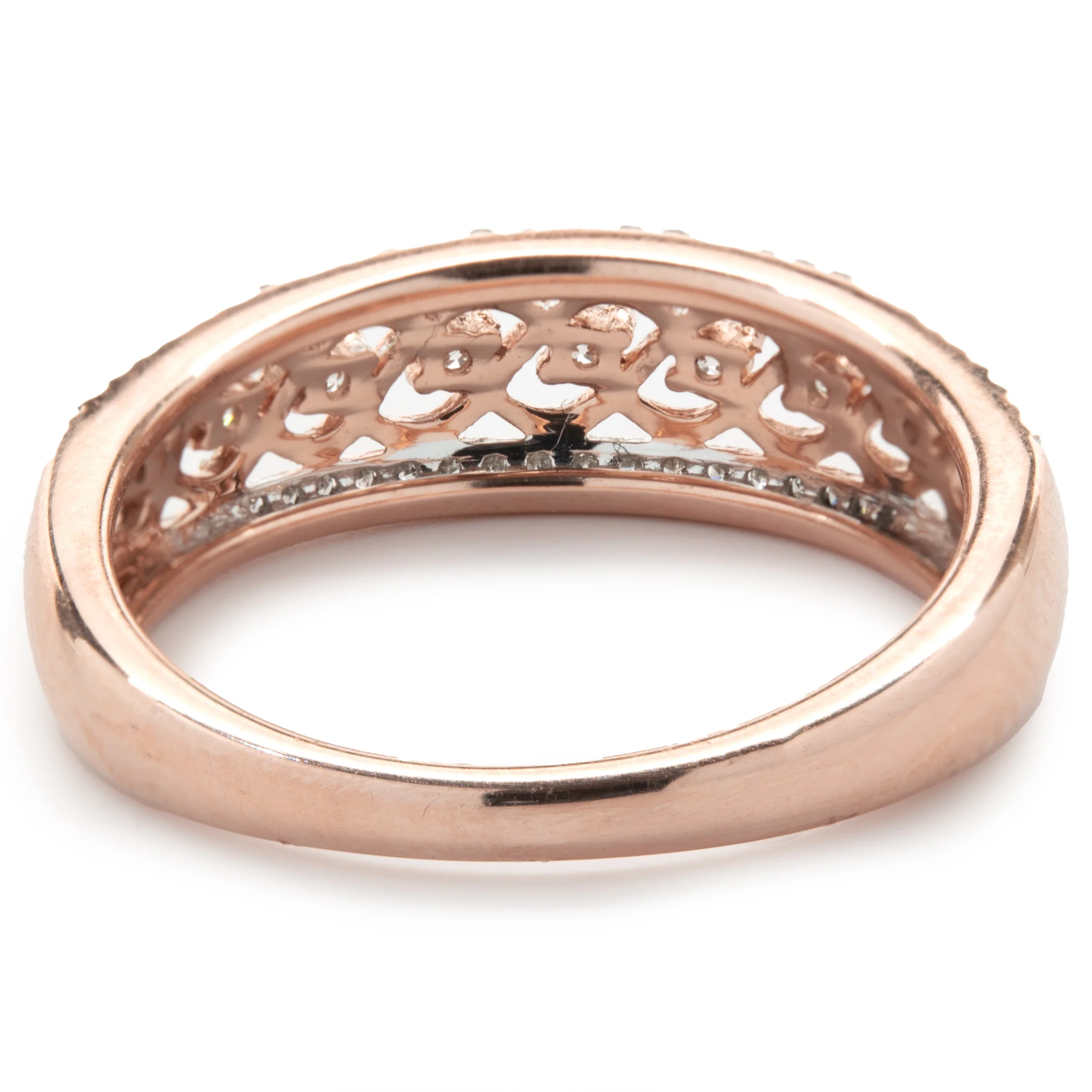 10 Karat Rose Gold Open Lace Band - Image 4