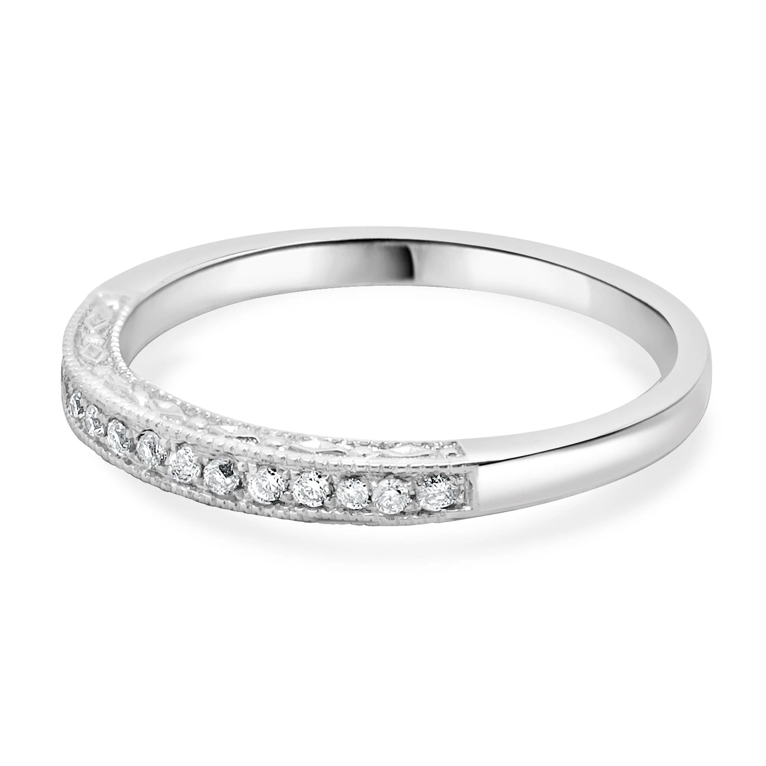 10 Karat White Gold Diamond Anniversary Ring - Image 2