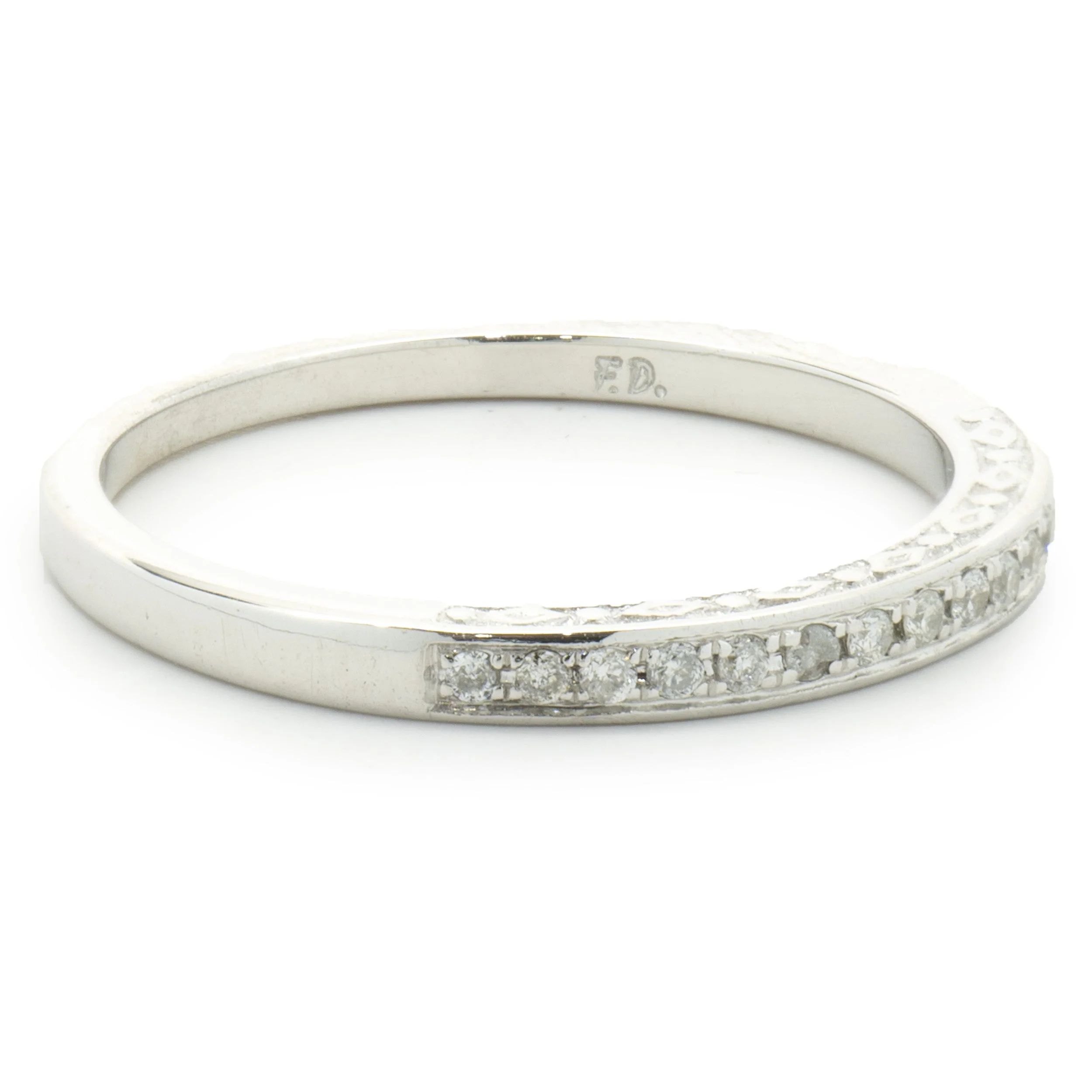 10 Karat White Gold Diamond Band - Image 2