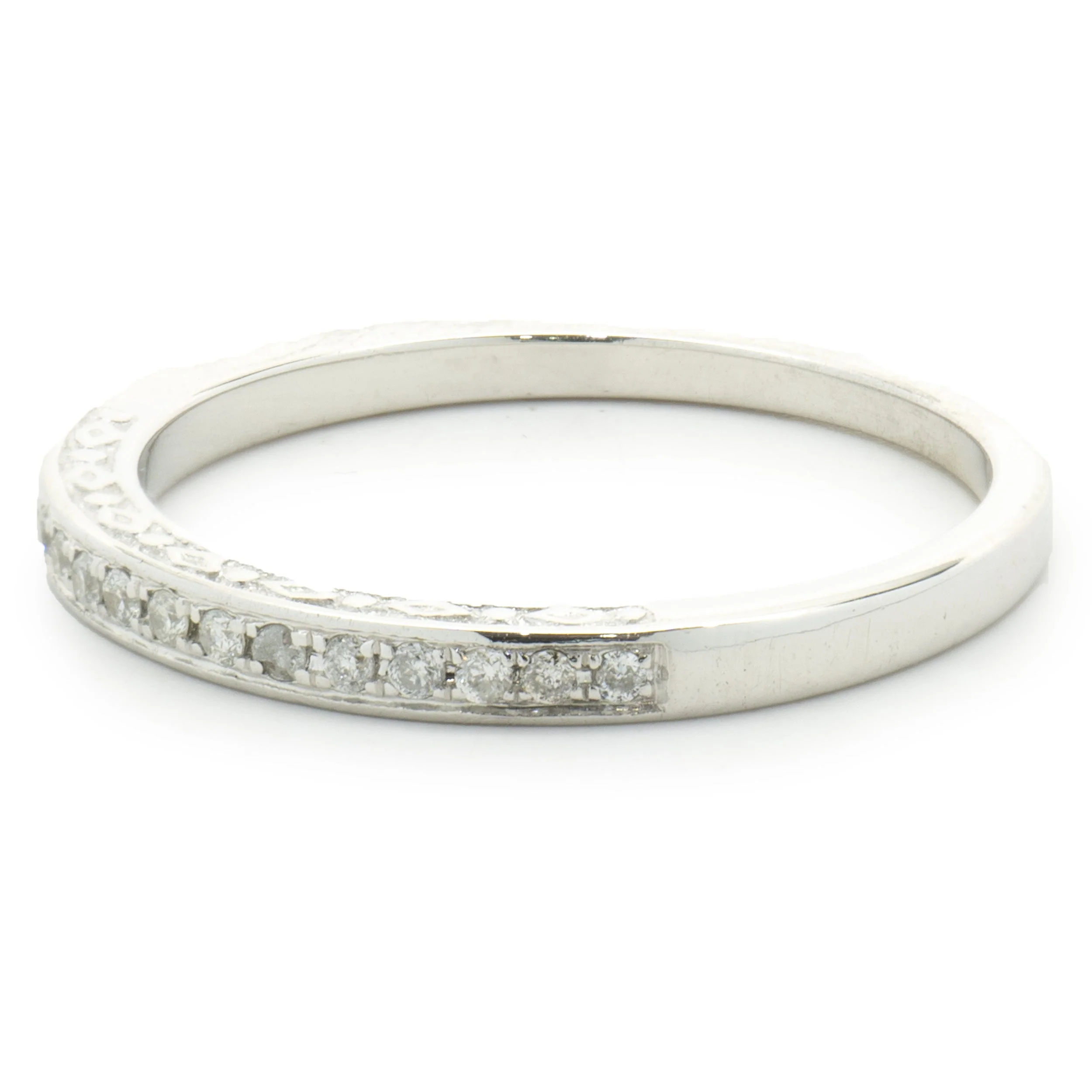 10 Karat White Gold Diamond Band - Image 4