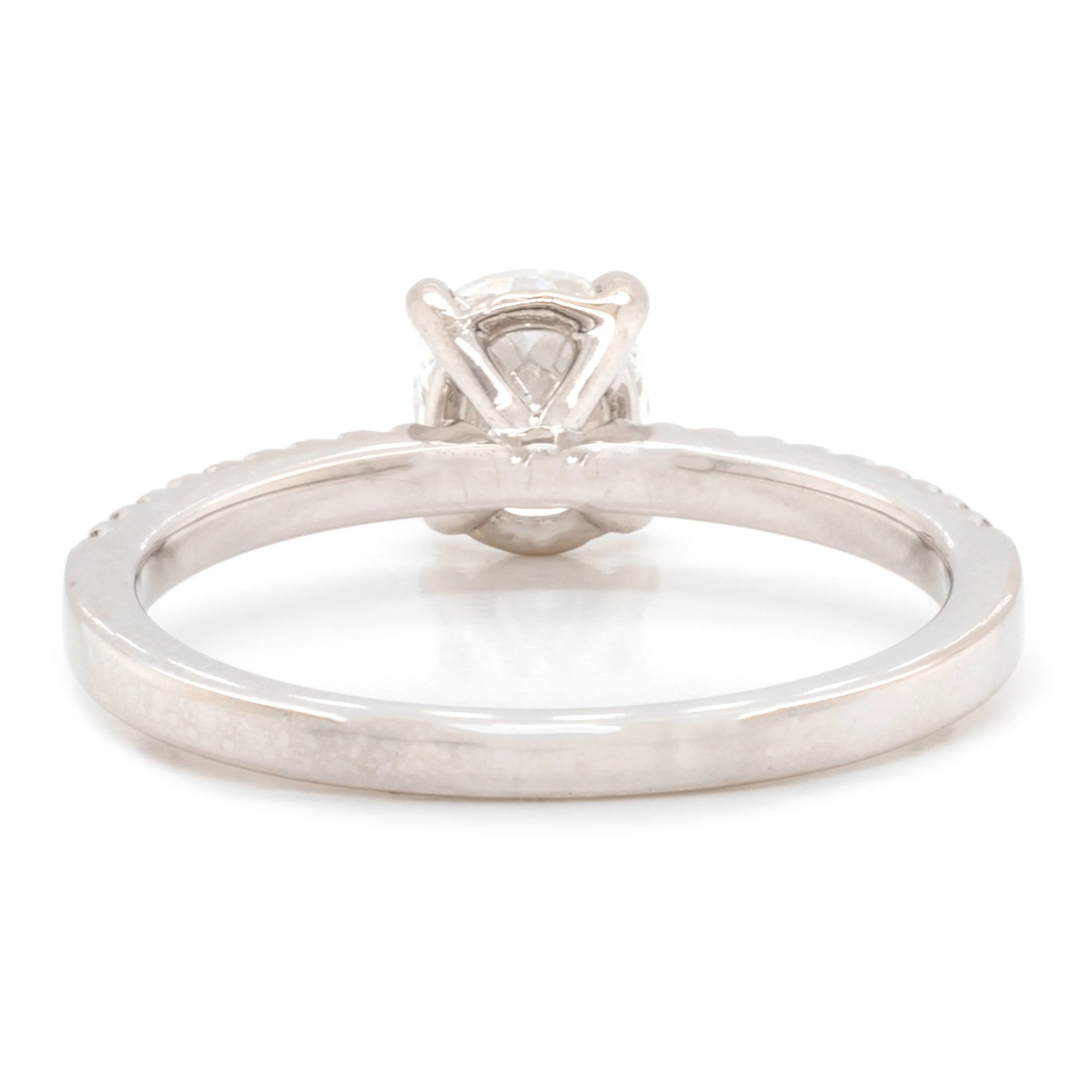 14 Karat White Gold 1.00ct Oval Diamond Engagement Ring - Image 4