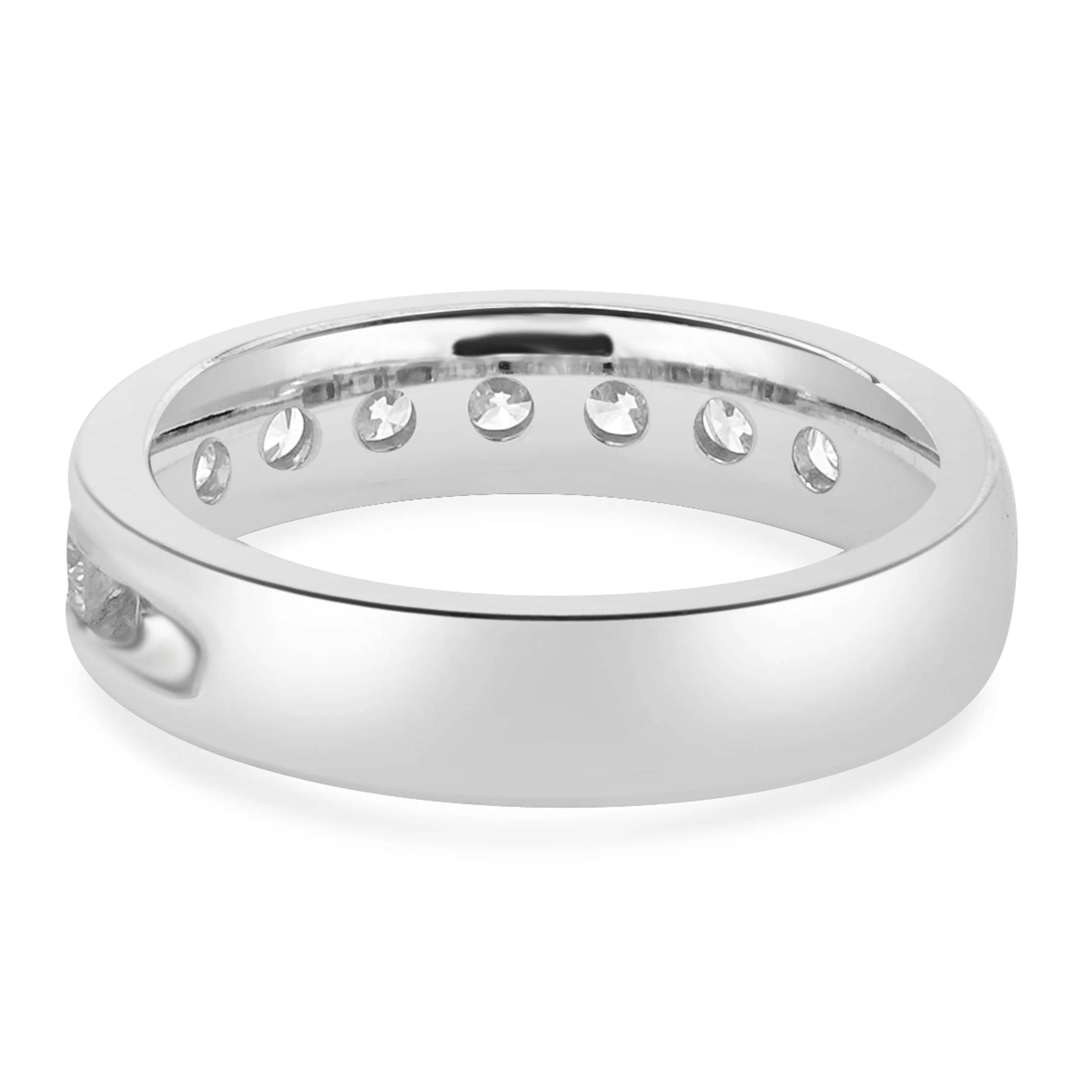 14 Karat White Gold Channel Set Diamond Band - Image 3