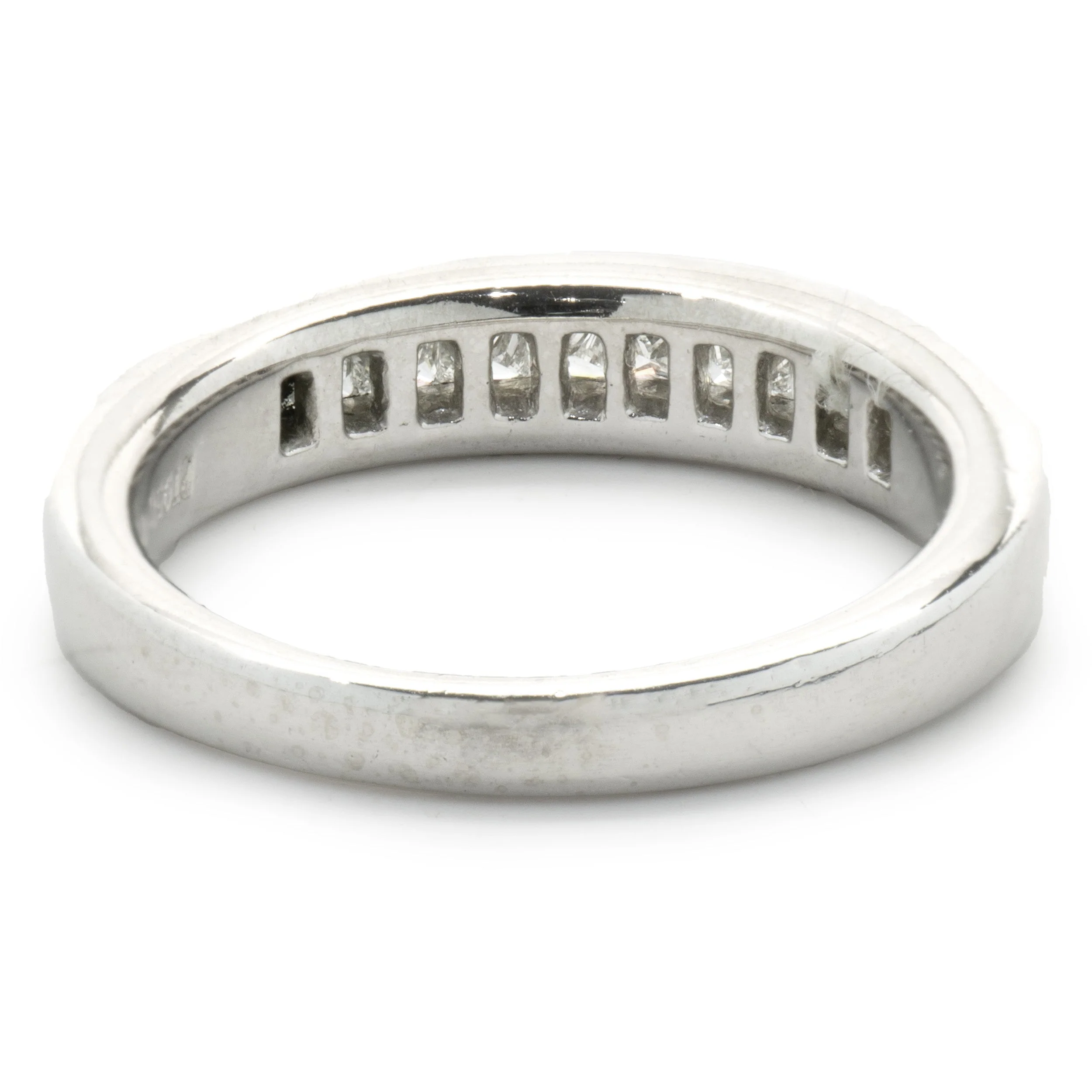 14 Karat White Gold Channel Set Diamond Band - Image 3