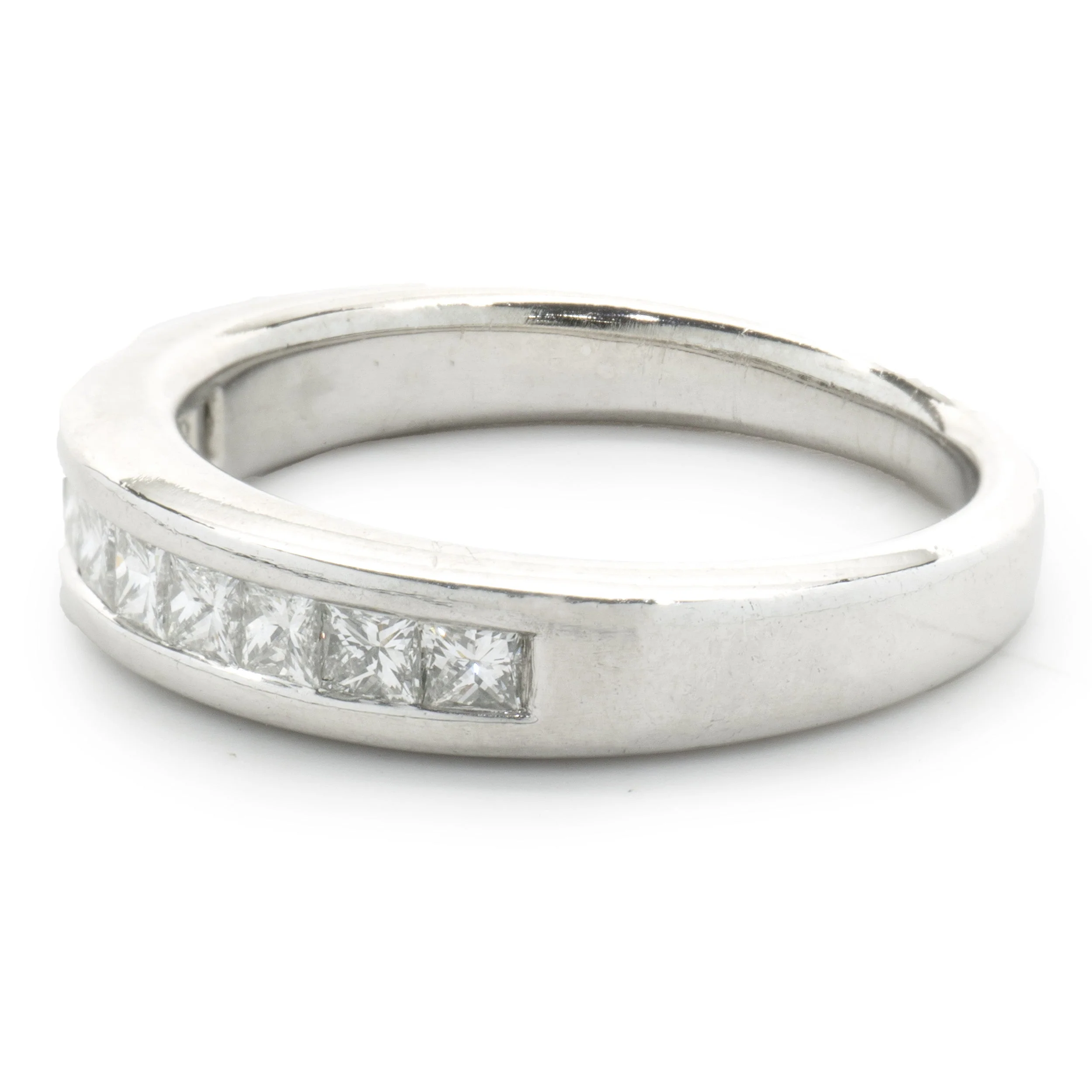14 Karat White Gold Channel Set Diamond Band - Image 4