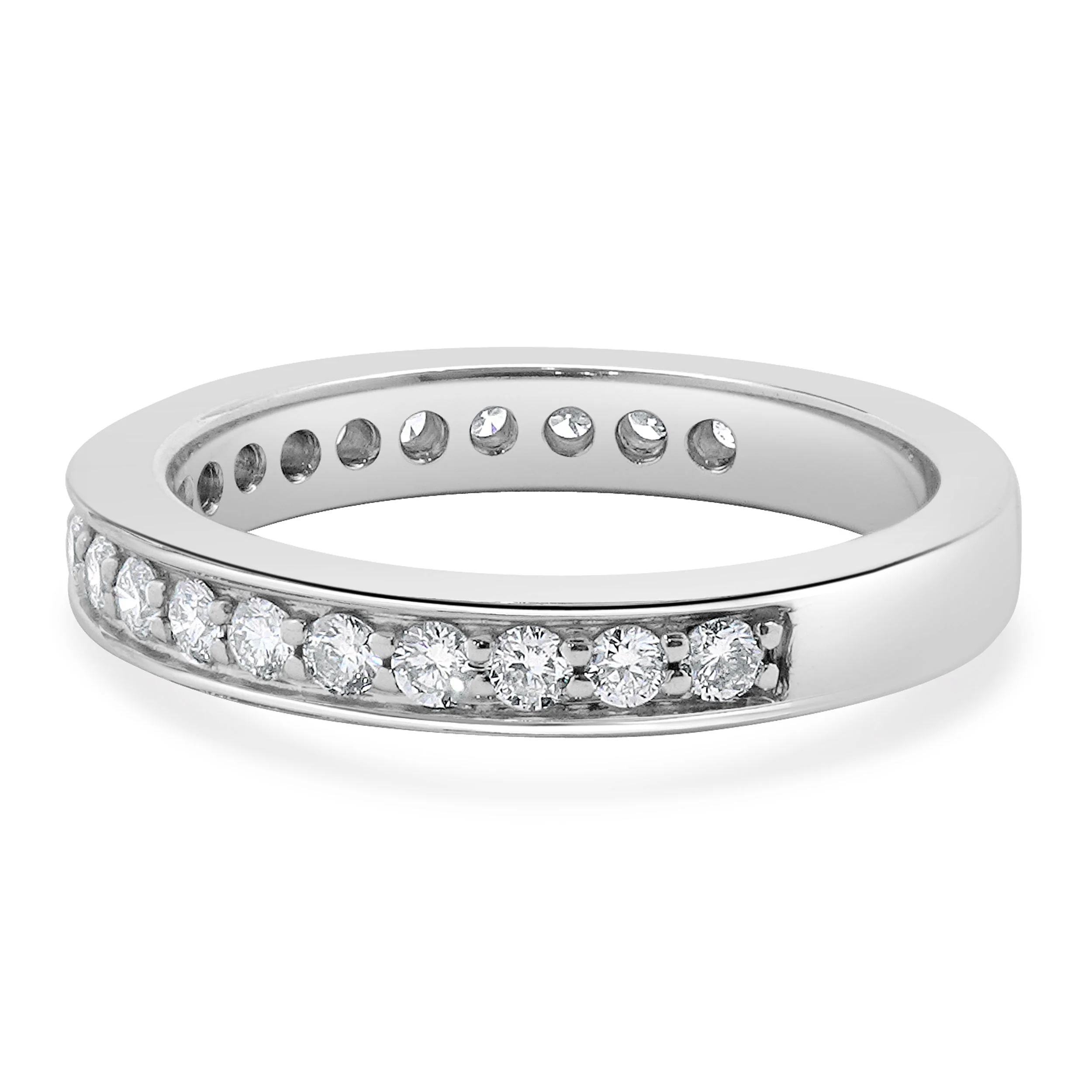 14 Karat White Gold Channel Set Diamond Eternity Band - Image 2