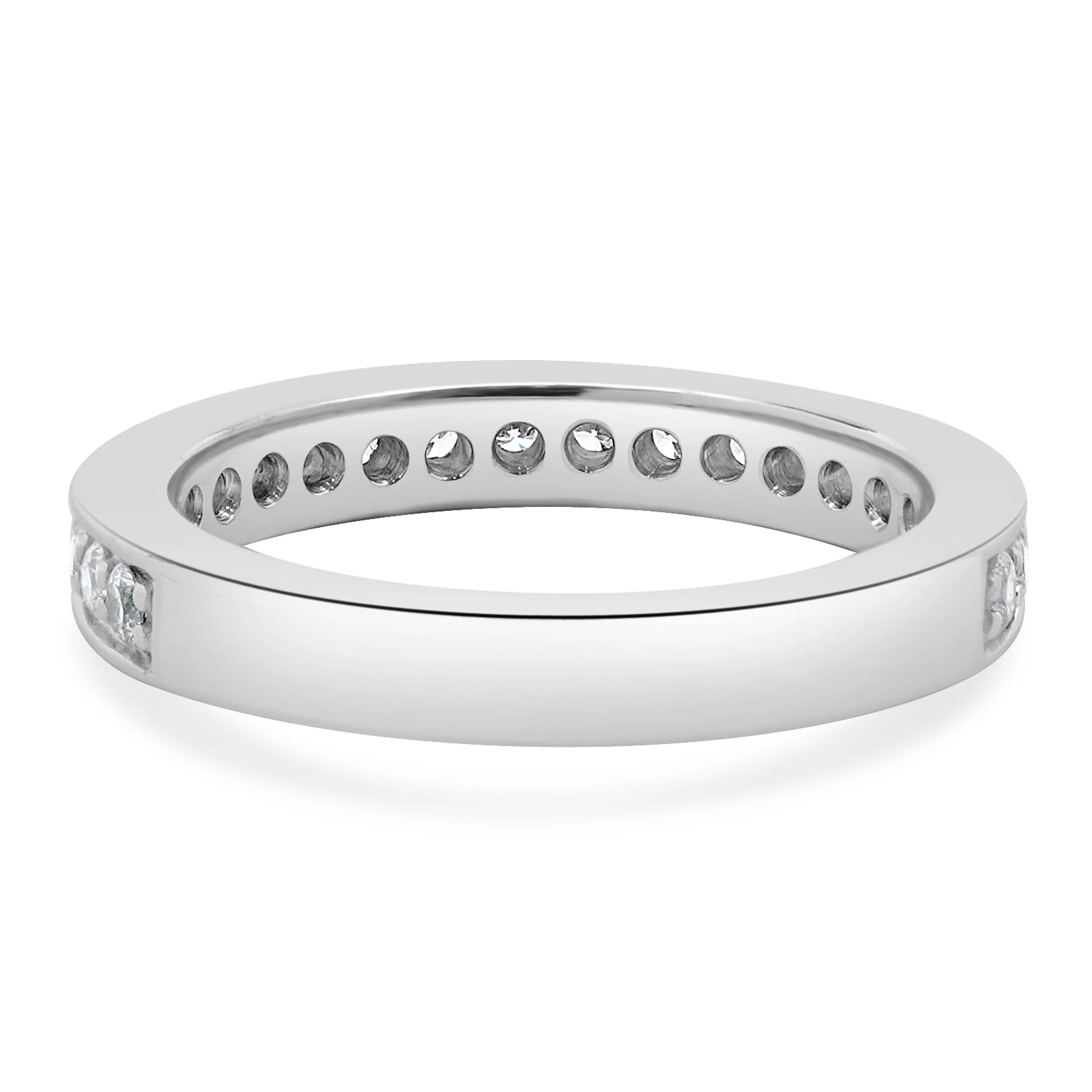 14 Karat White Gold Channel Set Diamond Eternity Band - Image 3