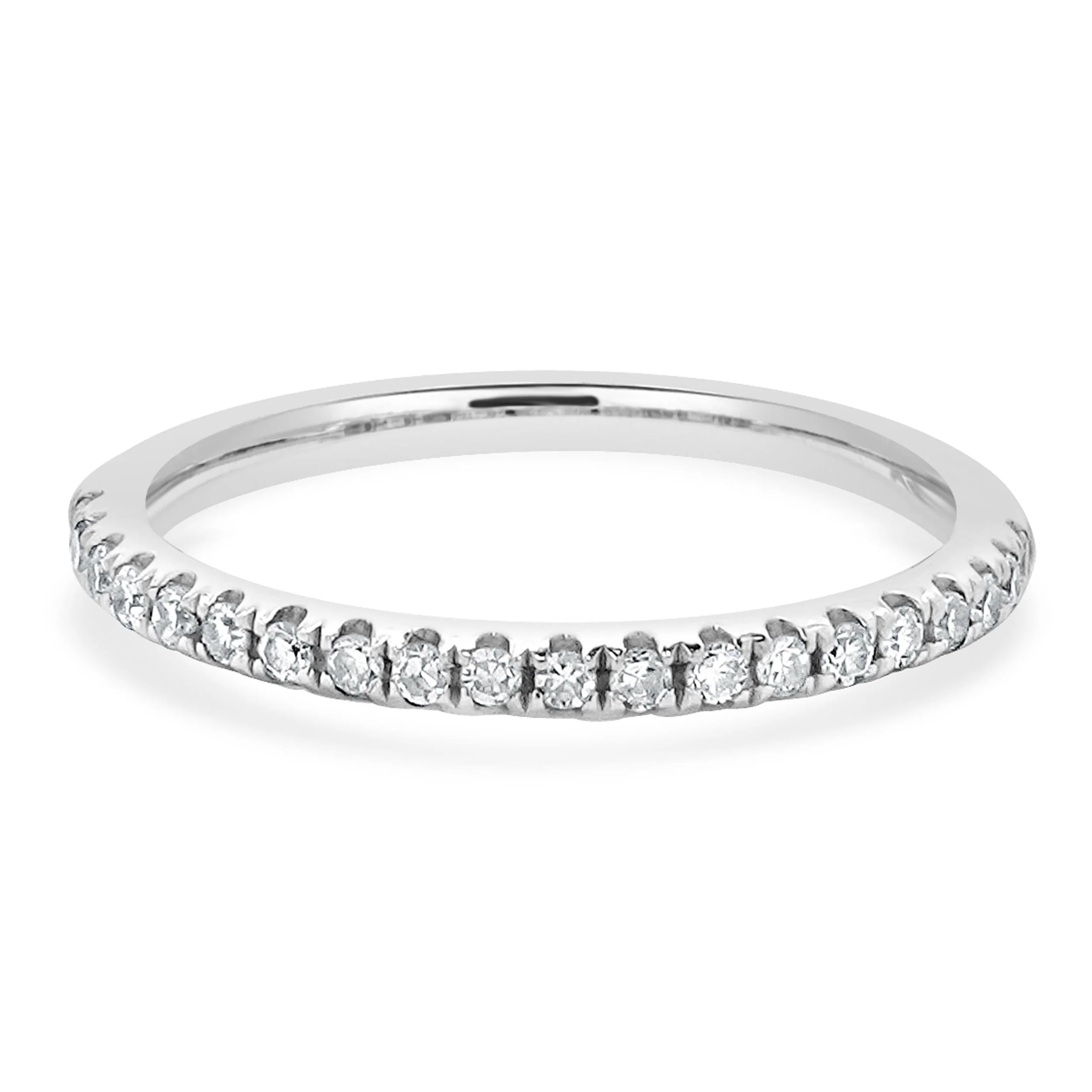 14 Karat White Gold Diamond Band