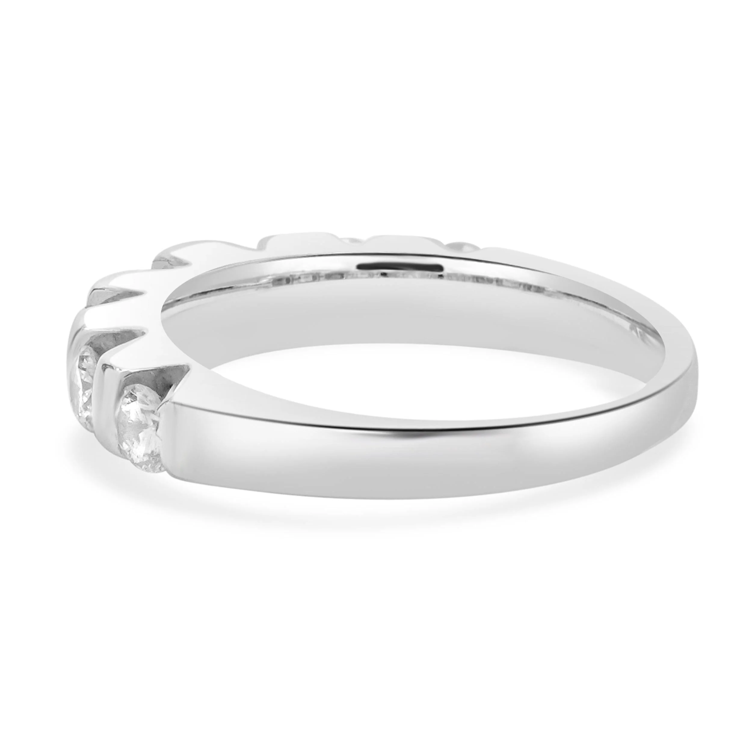 14 Karat White Gold Diamond Band - Image 3