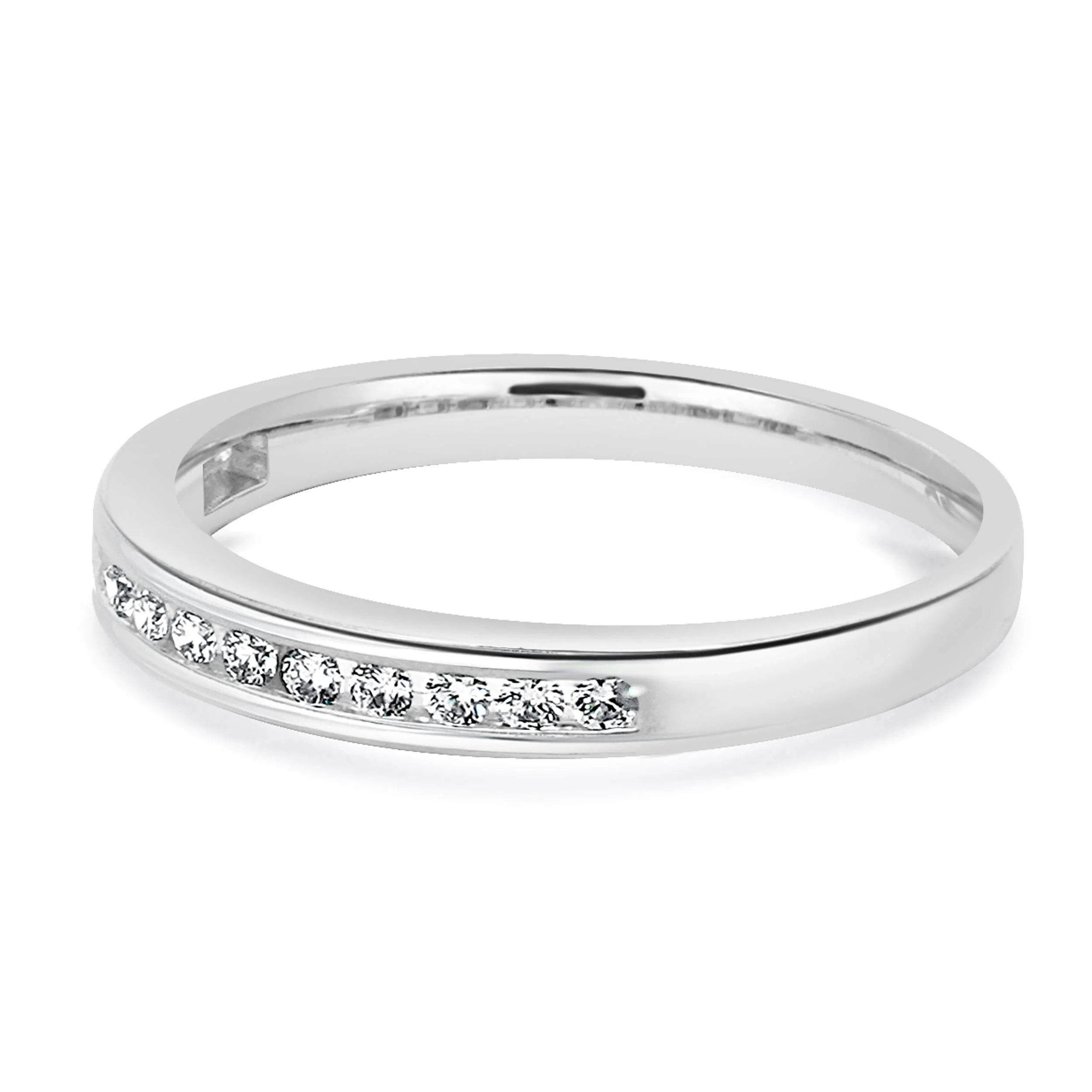14 Karat White Gold Diamond Band - Image 2