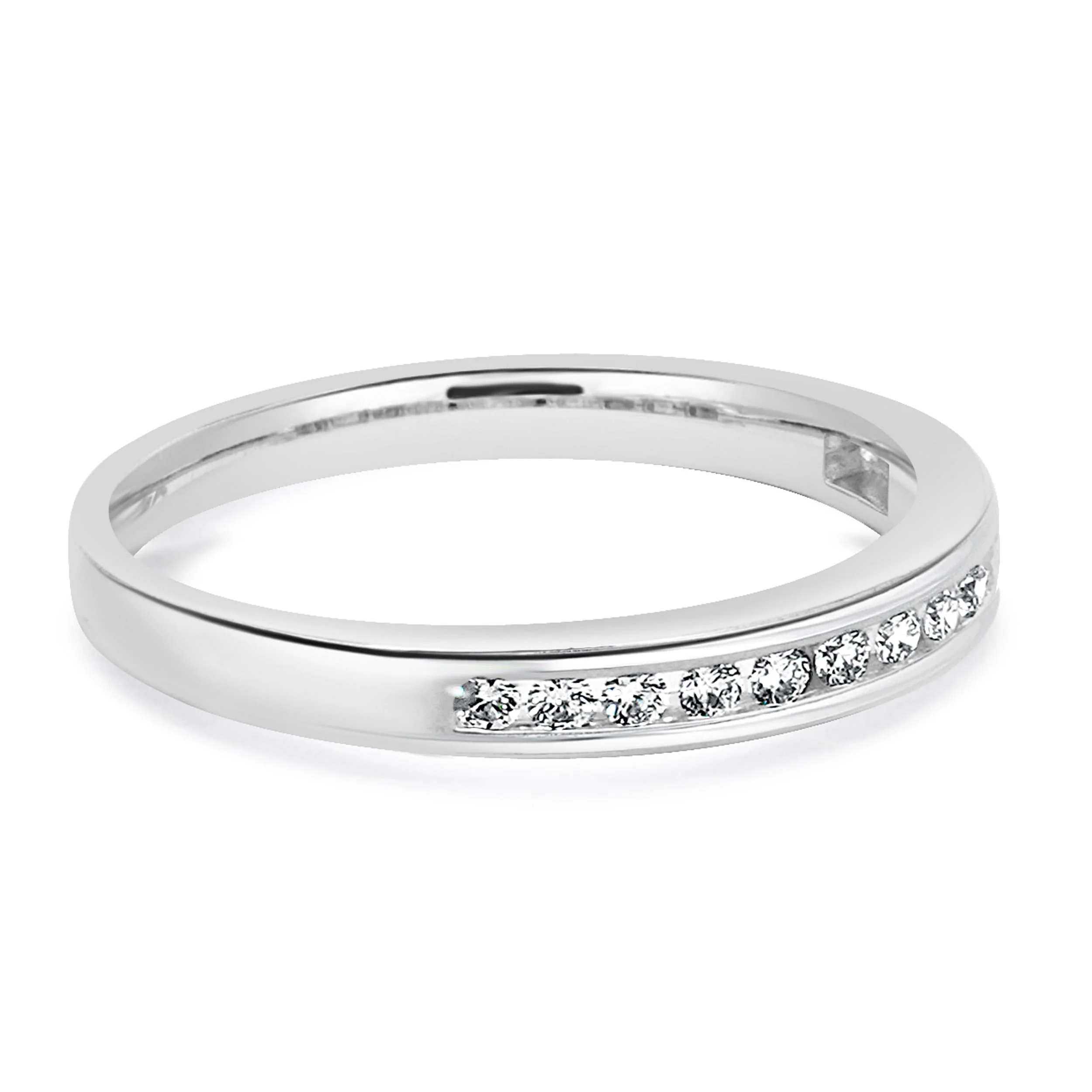 14 Karat White Gold Diamond Band - Image 3