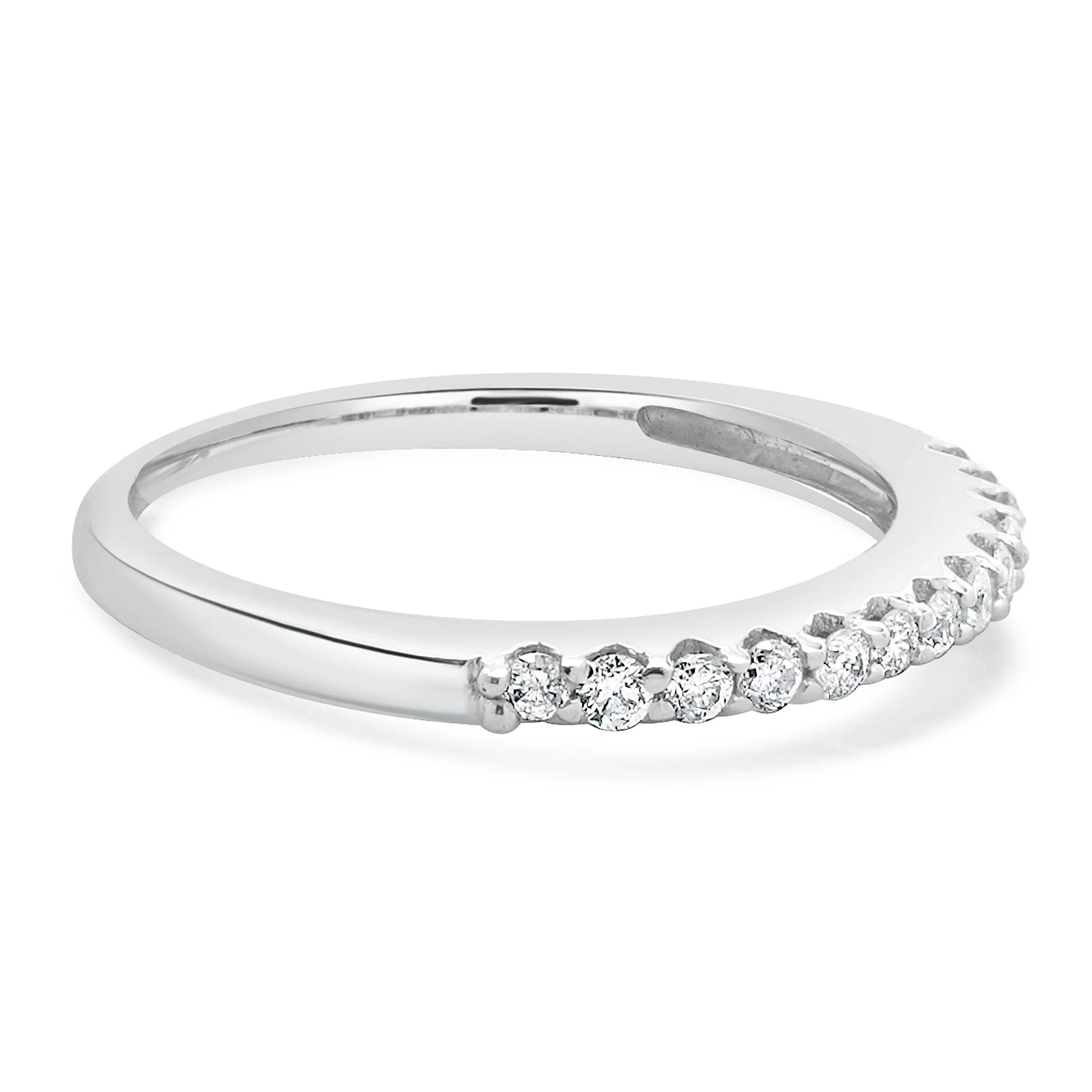 14 Karat White Gold Diamond Band - Image 4