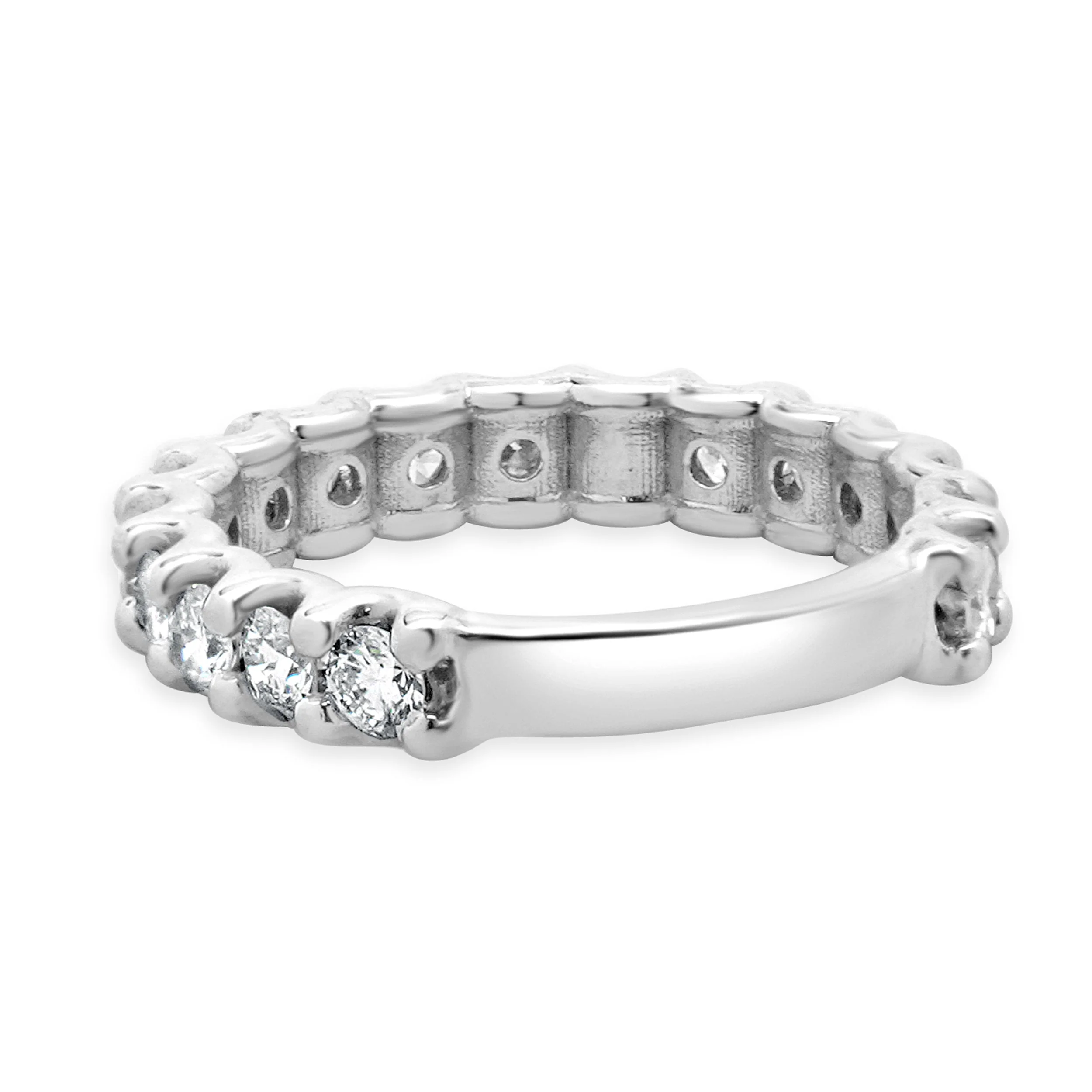 14 Karat White Gold Diamond Band - Image 4