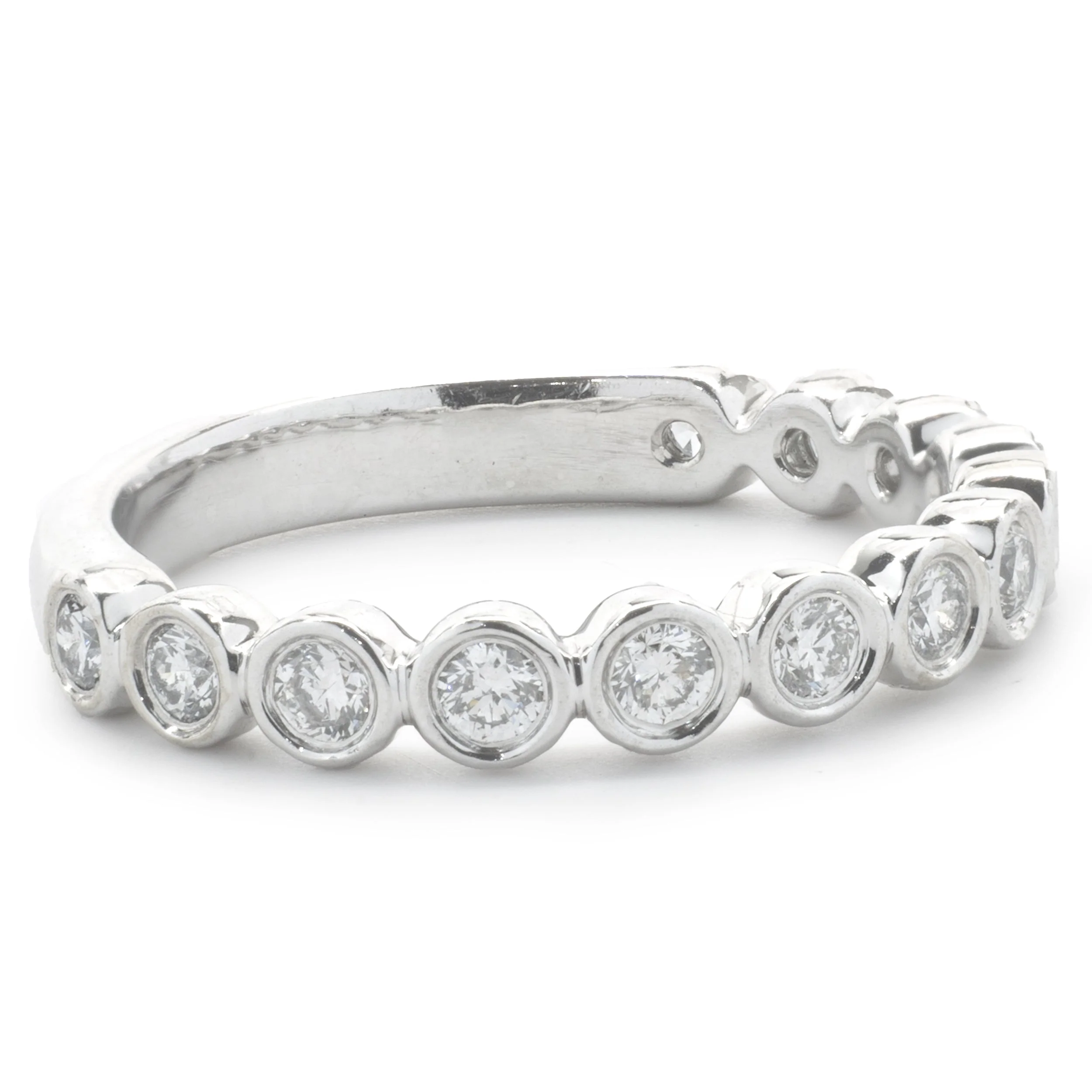 14 Karat White Gold Diamond Band - Image 2