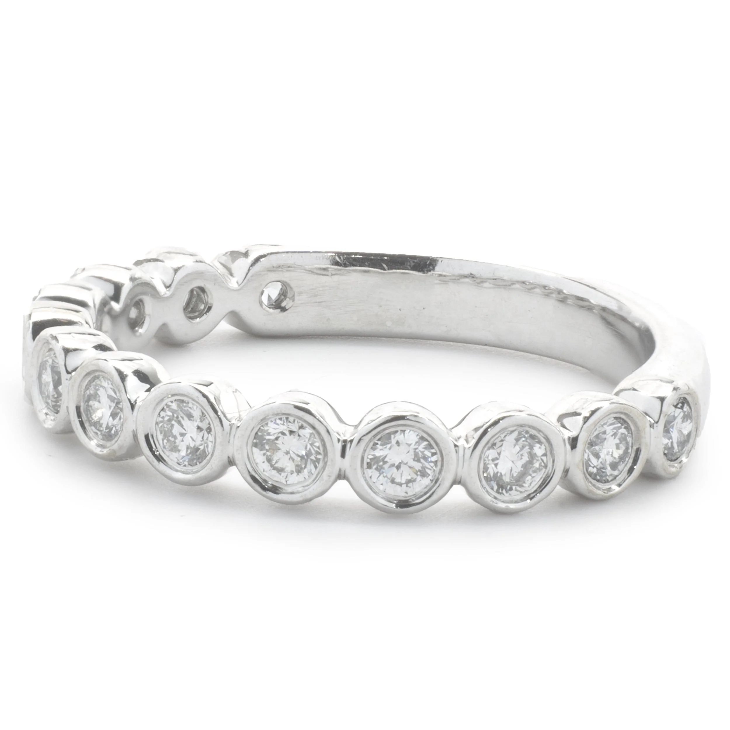 14 Karat White Gold Diamond Band - Image 3