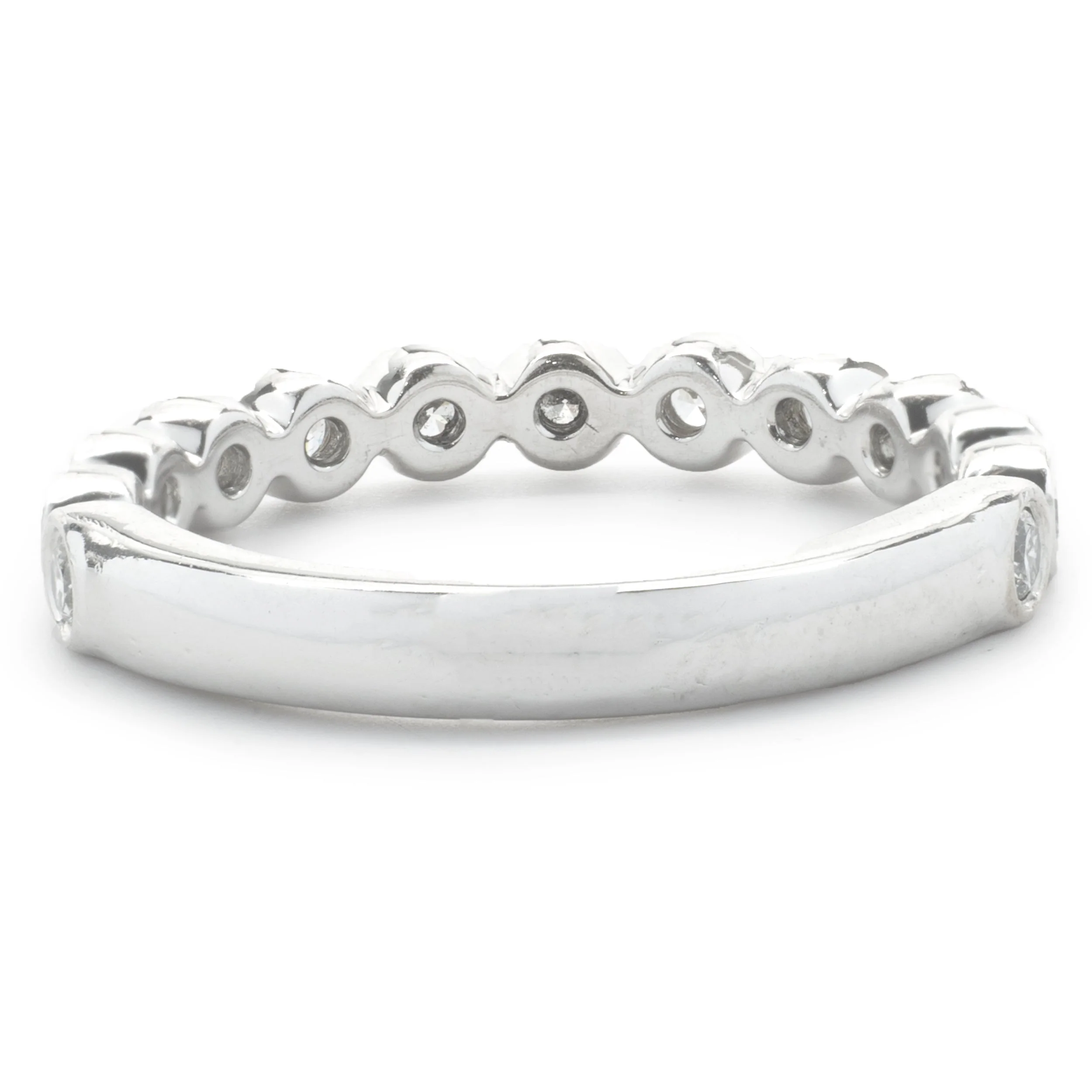 14 Karat White Gold Diamond Band - Image 4