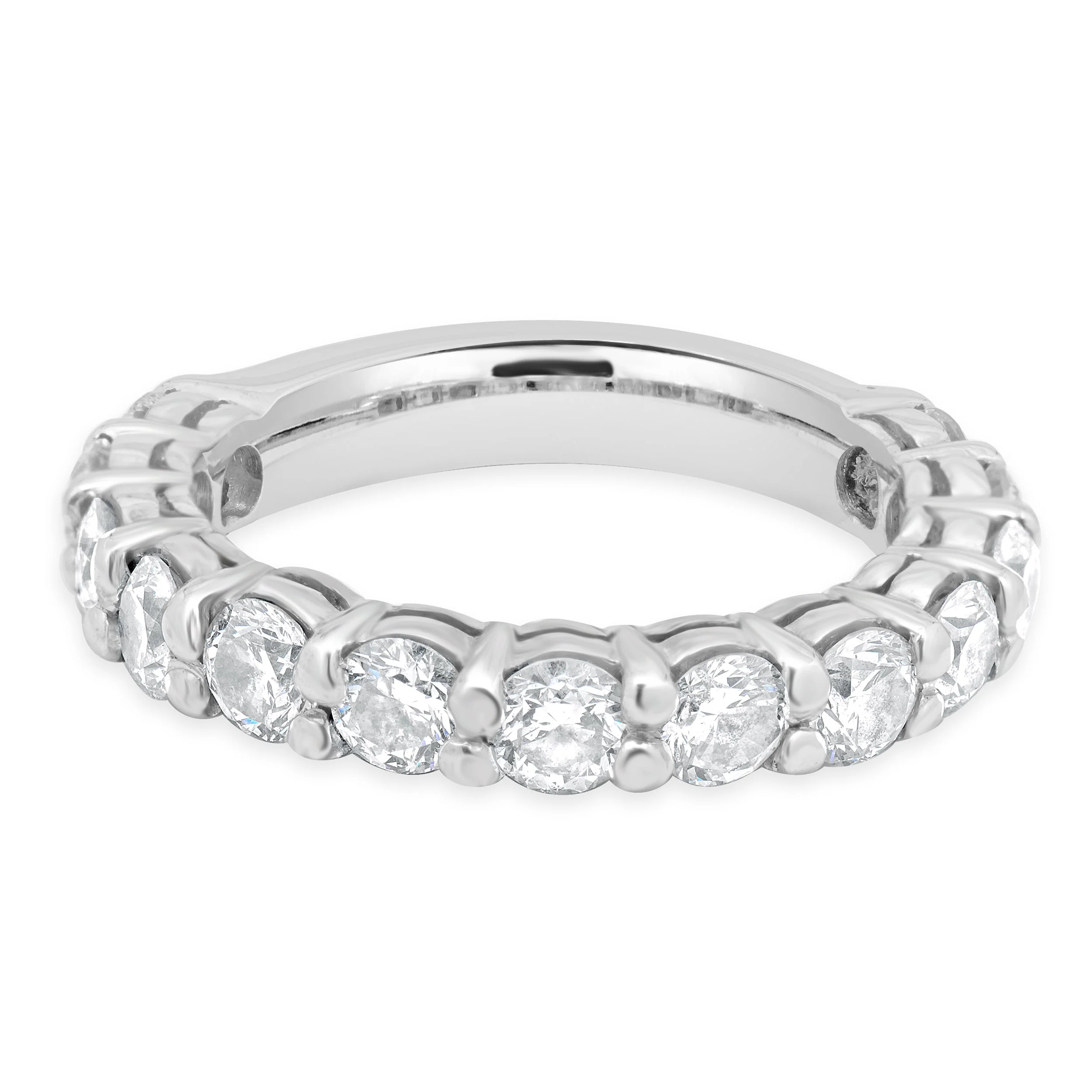 14 Karat White Gold Diamond Band