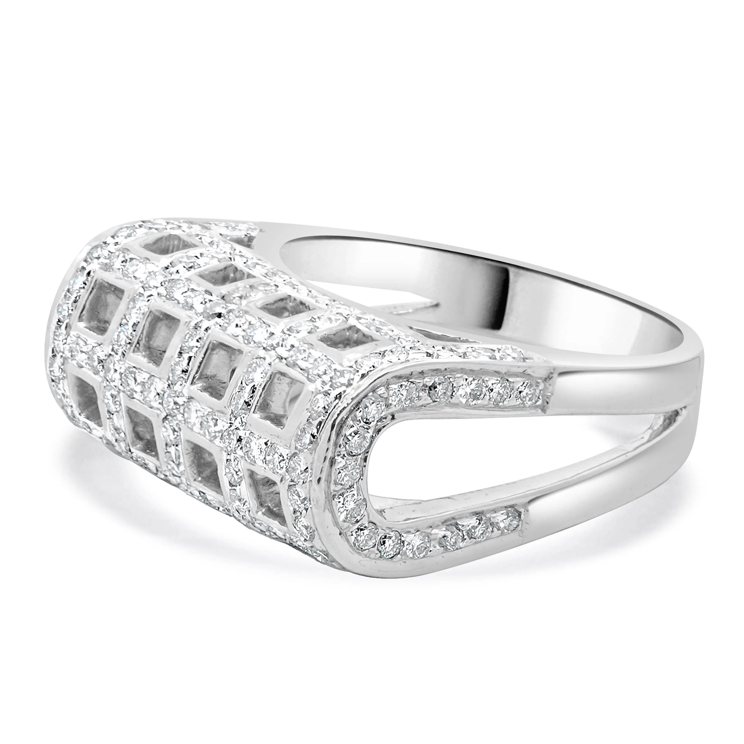 14 Karat White Gold Diamond Cage Ring - Image 2