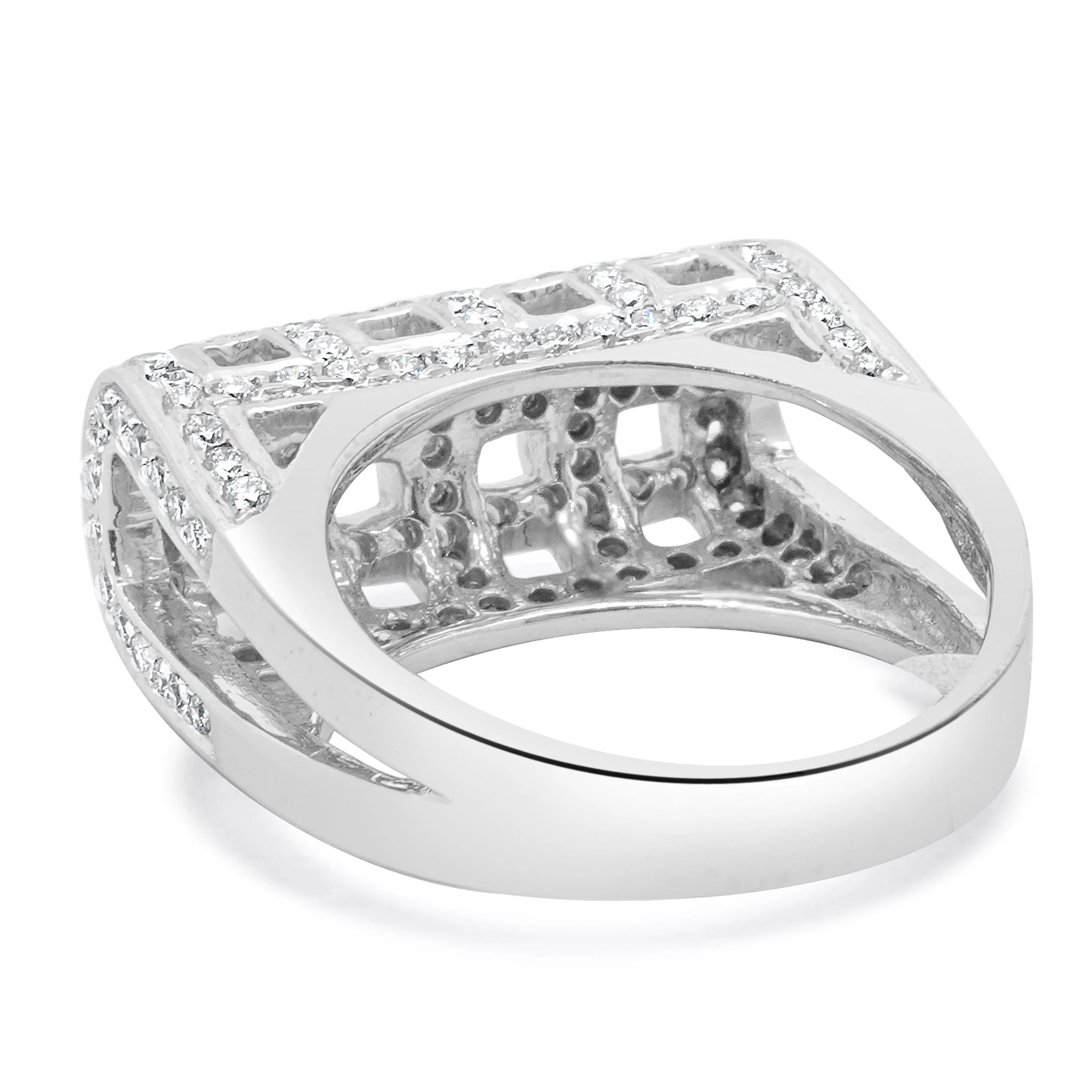 14 Karat White Gold Diamond Cage Ring - Image 4