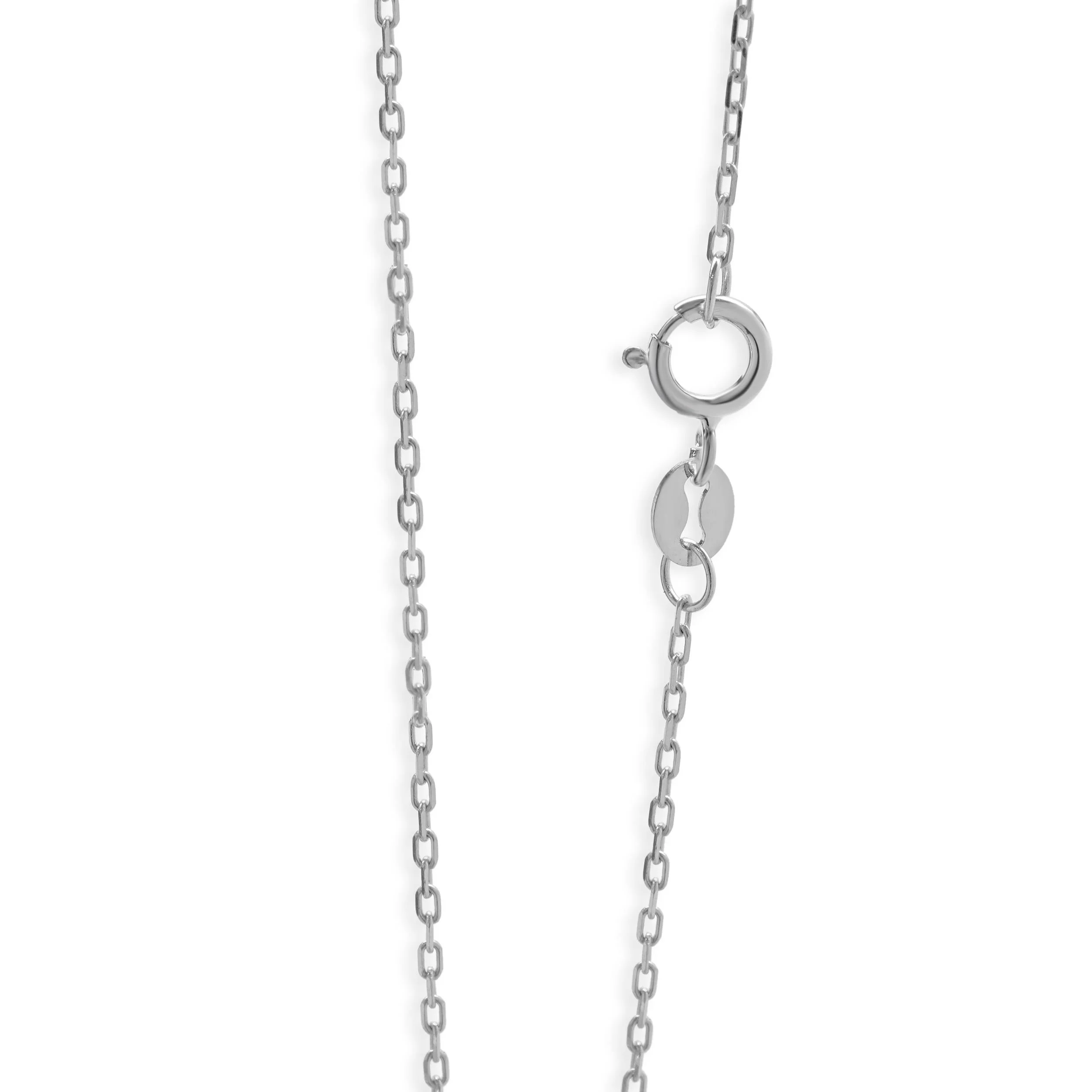 14 Karat White Gold Diamond Cluster Necklace - Image 4