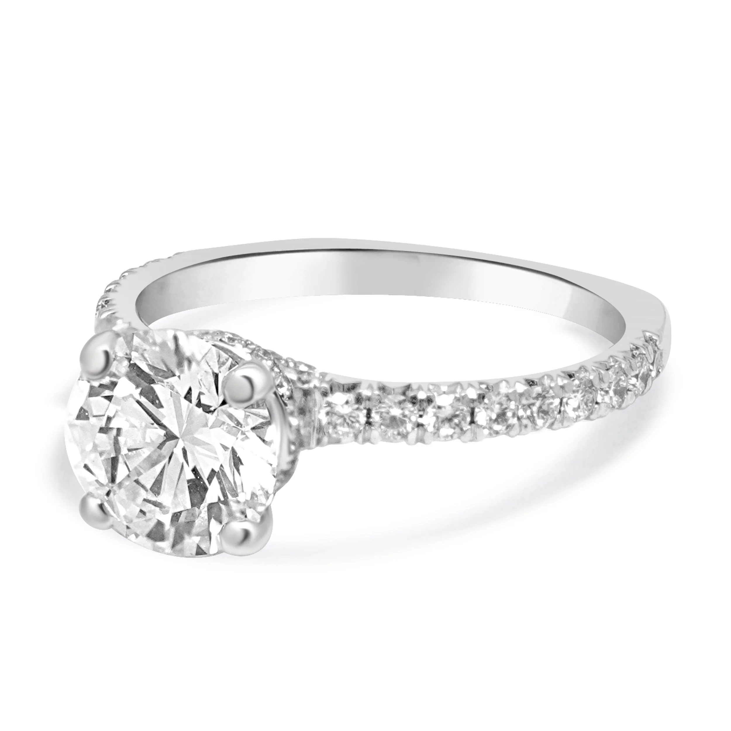 14 Karat White Gold Diamond Engagement Ring - Image 2