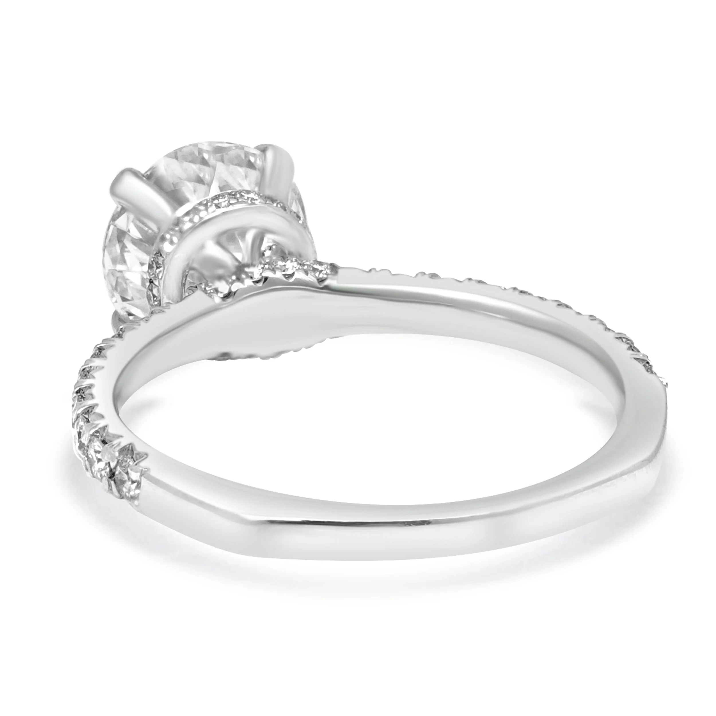 14 Karat White Gold Diamond Engagement Ring - Image 3