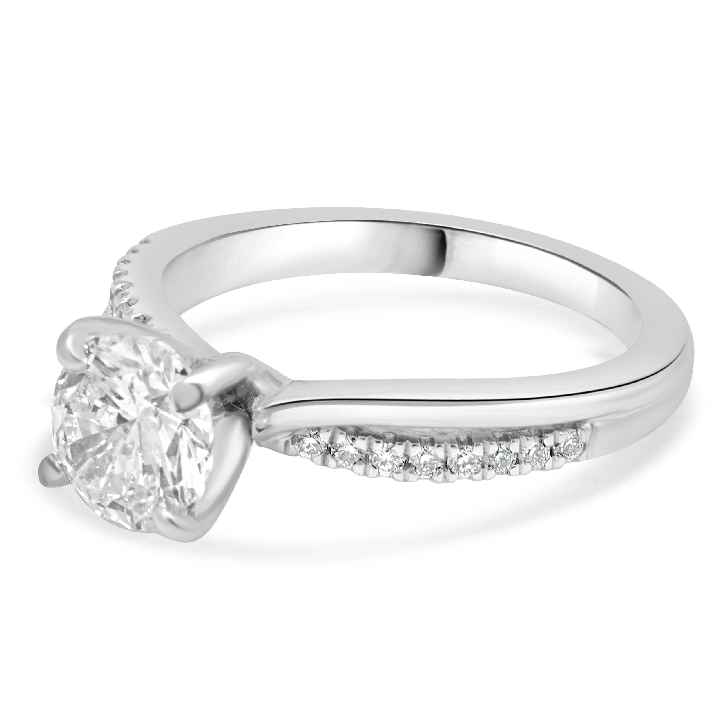 14 Karat White Gold Diamond Engagement Ring - Image 2