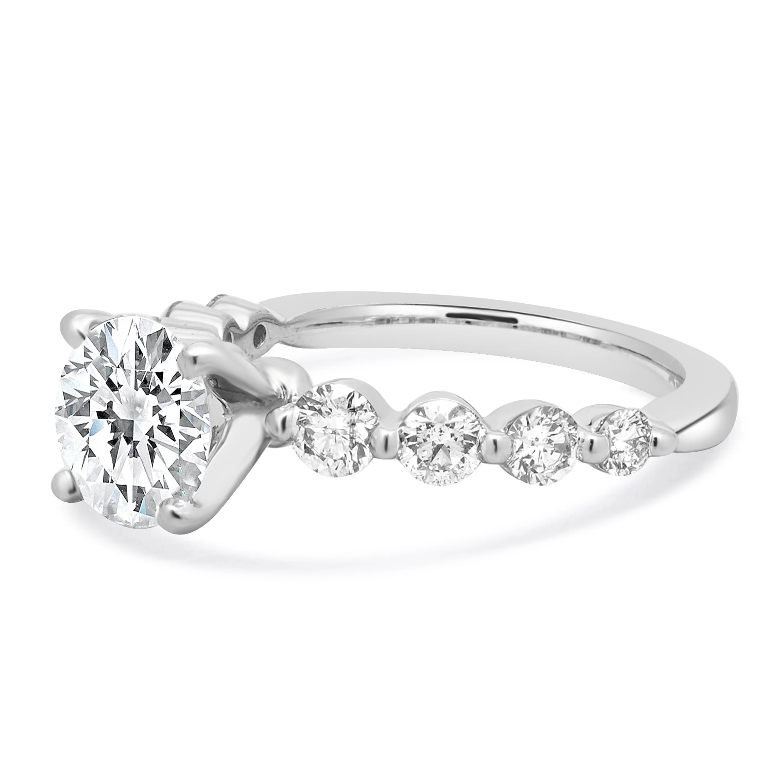14 Karat White Gold Diamond Engagement Ring - Image 2