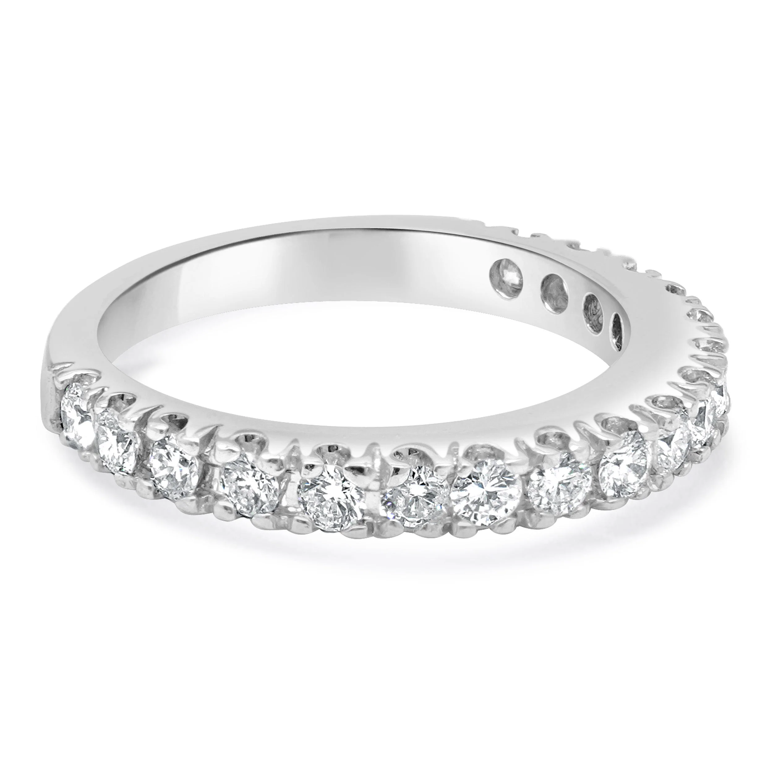 14 Karat White Gold Diamond Half Eternity Band - Image 4