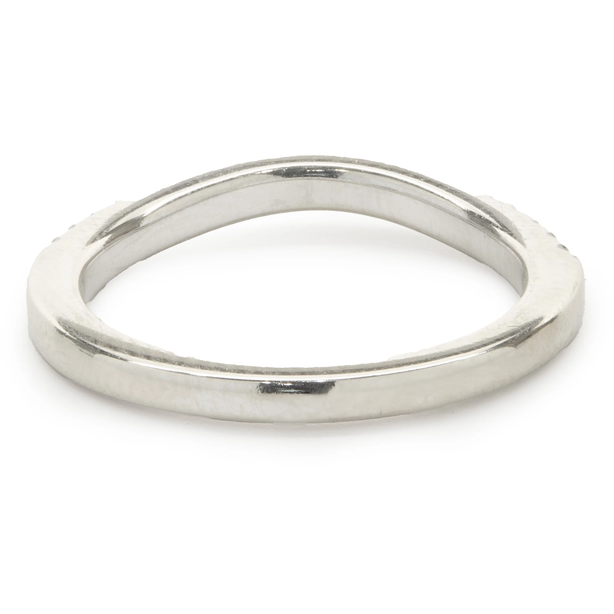14 Karat White Gold Diamond Wave Band - Image 3