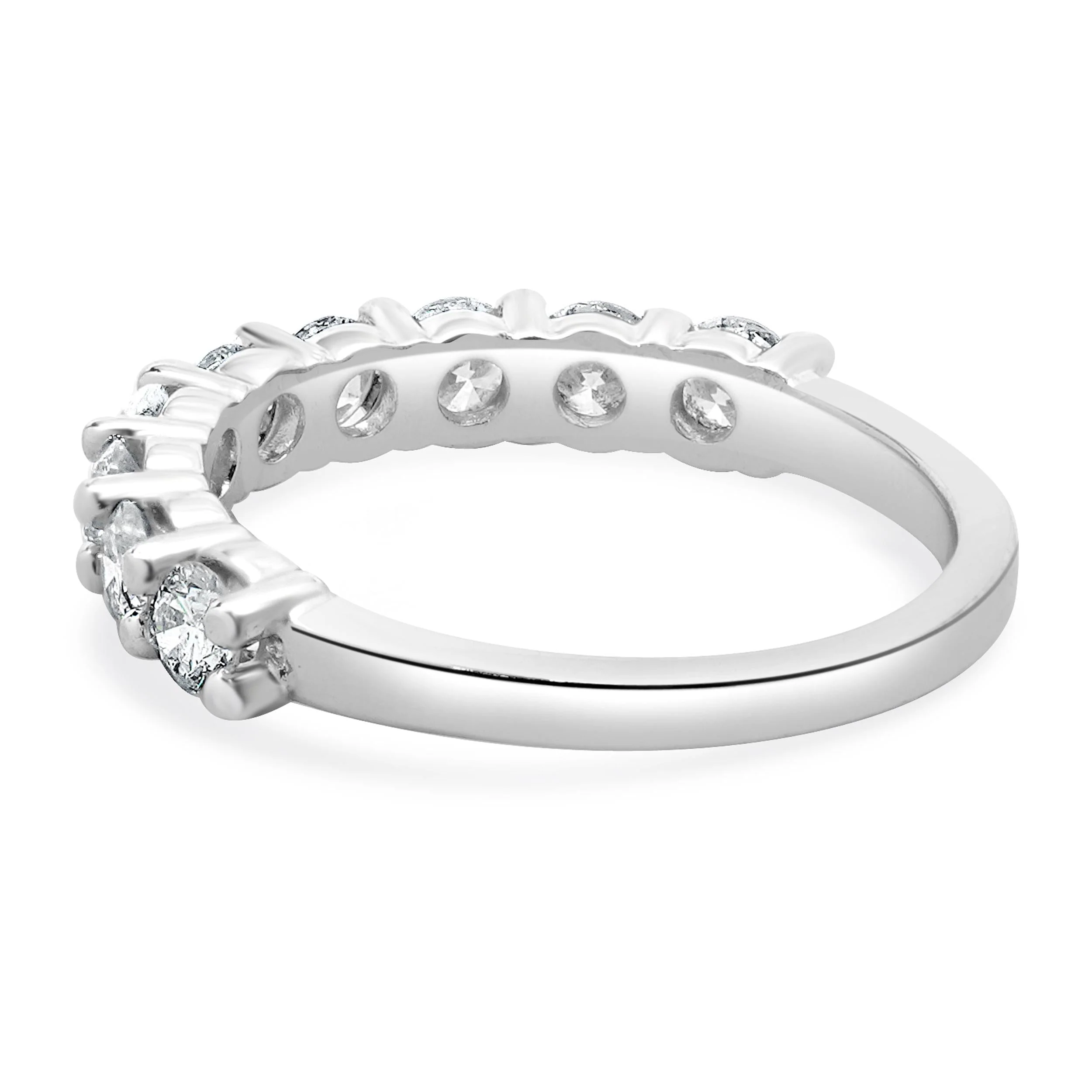 14 Karat White Gold Nine Diamond Band - Image 3