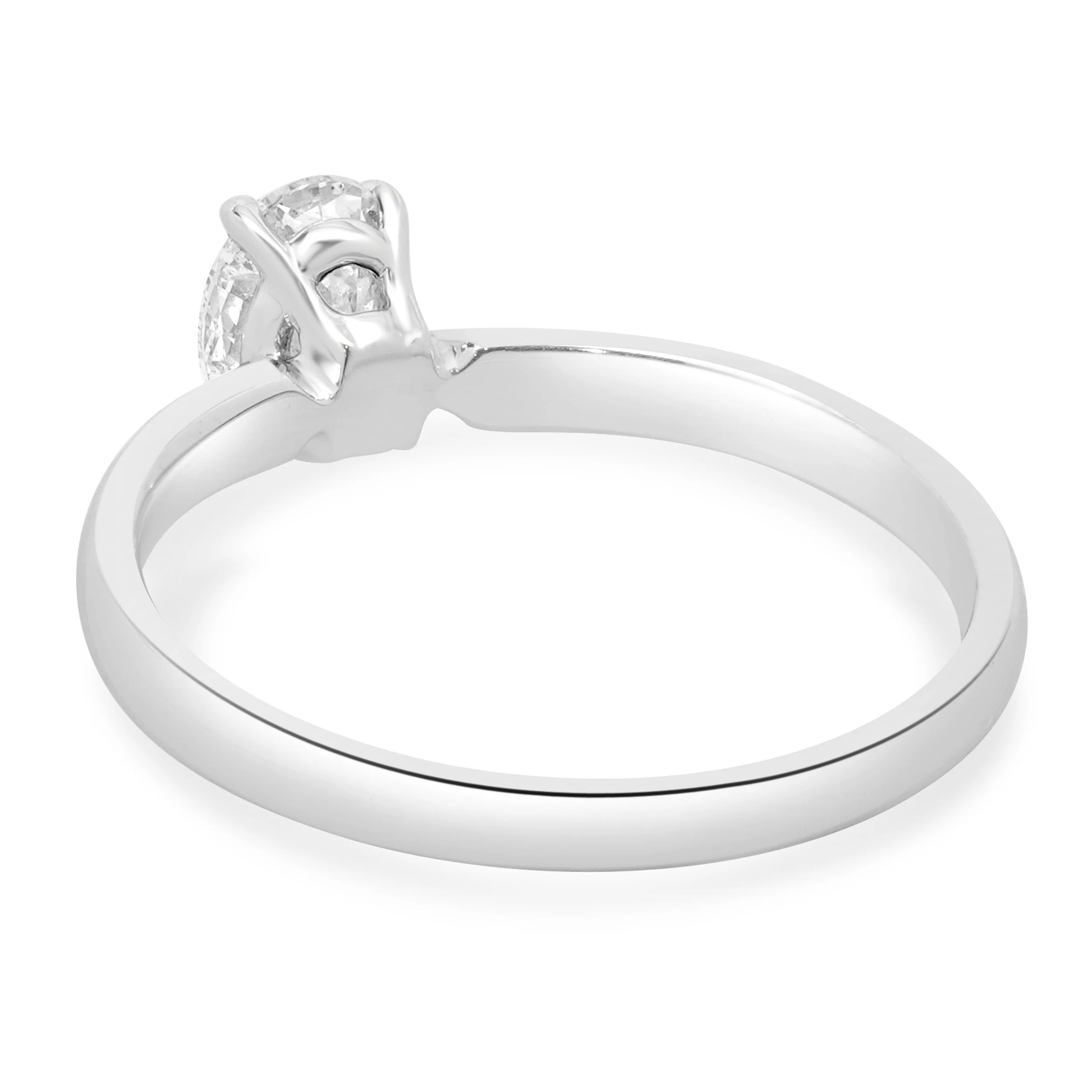 14 Karat White Gold Oval Diamond Engagement Ring - Image 3