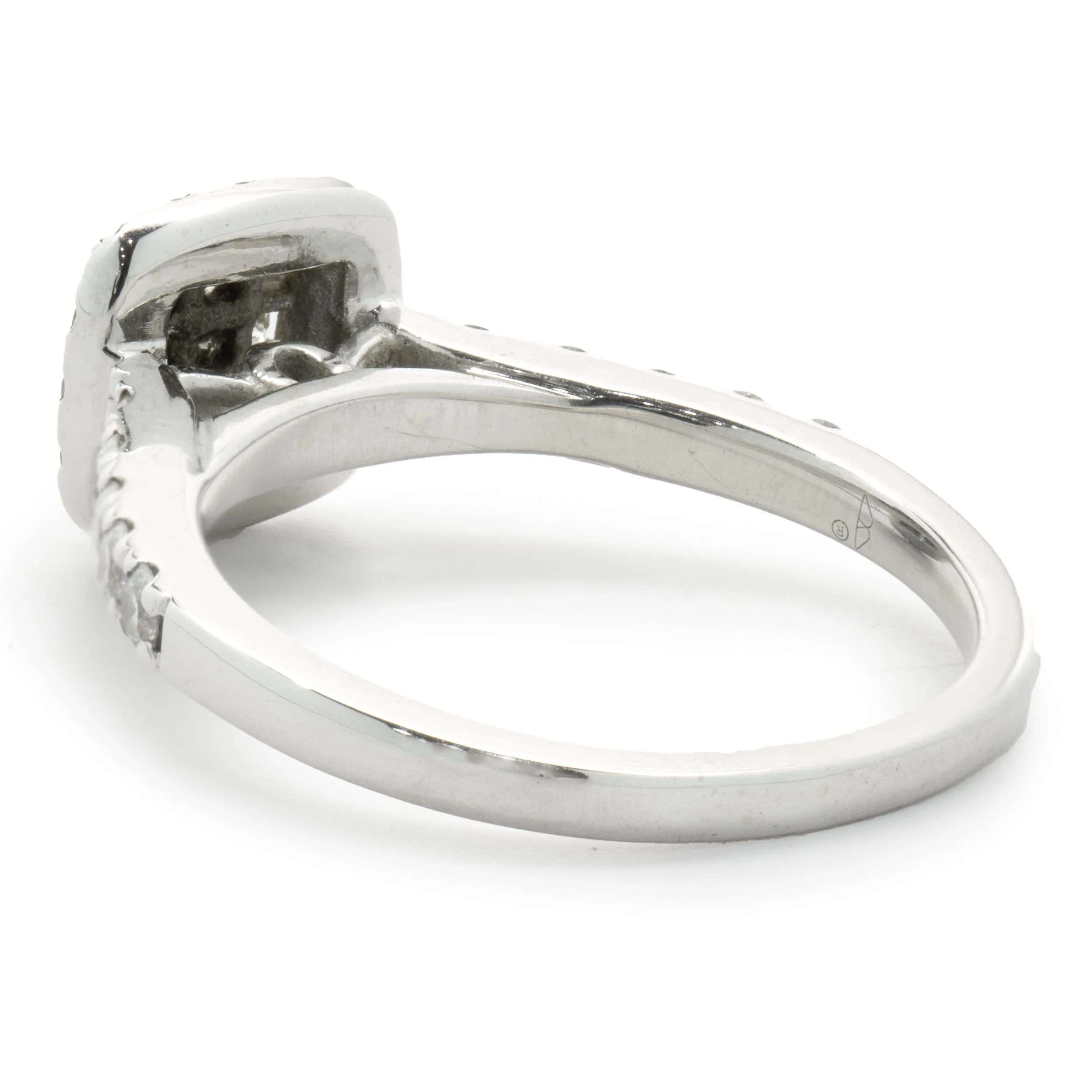 14 Karat White Gold Pave Diamond Engagement Ring - Image 3