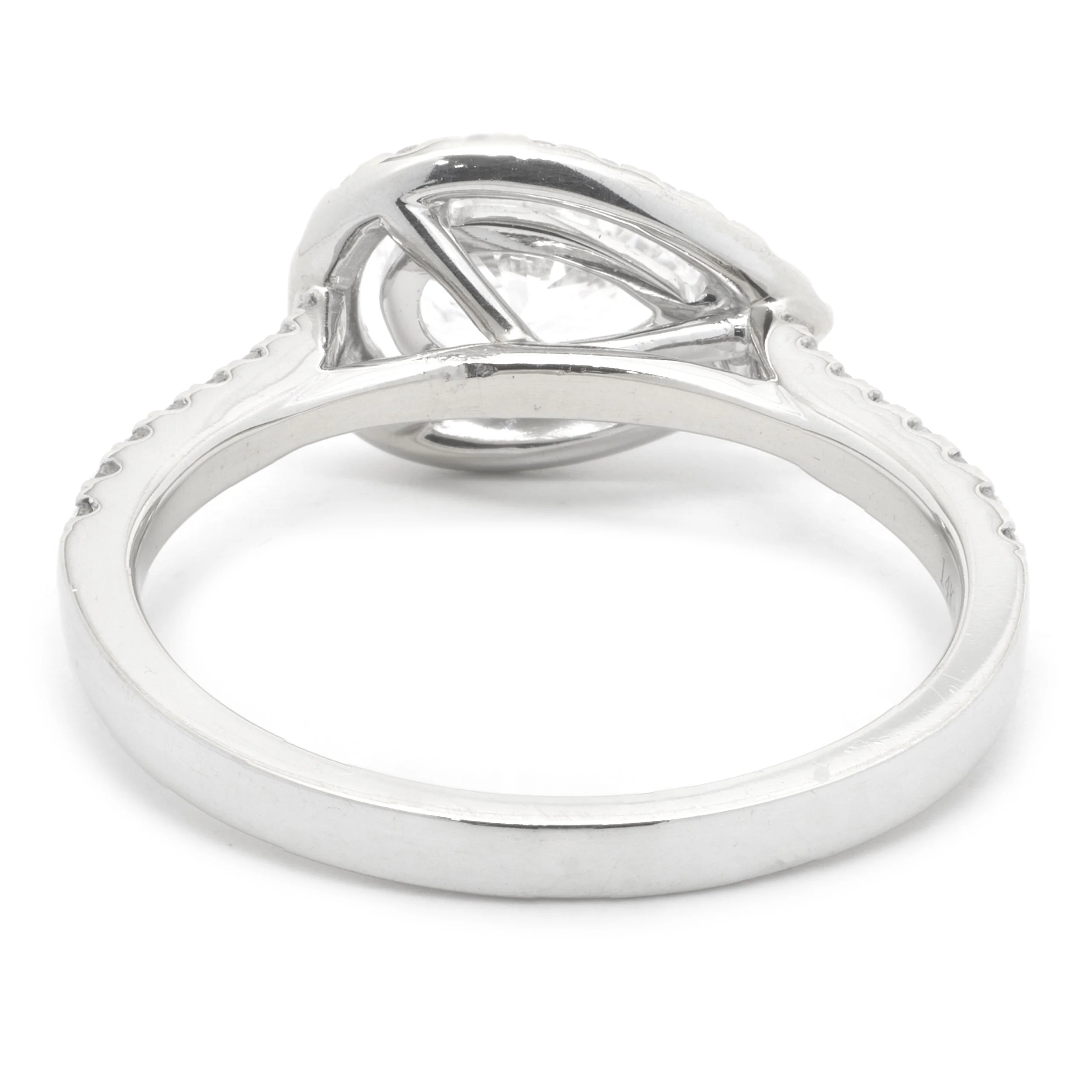 14 Karat White Gold Pear Cut Diamond Engagement Ring - Image 4