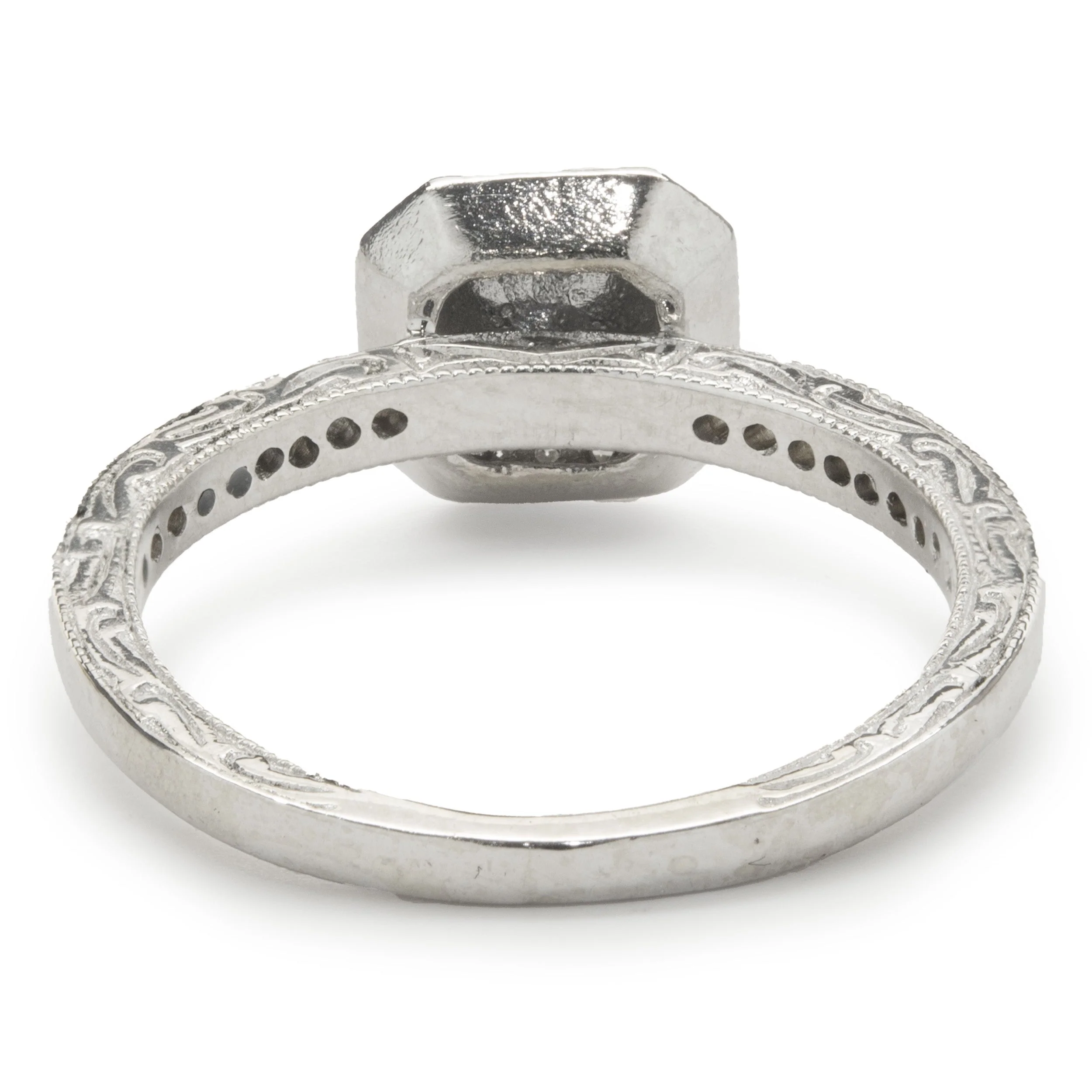 14 Karat White Gold Pink Topaz and Diamond Ring - Image 3