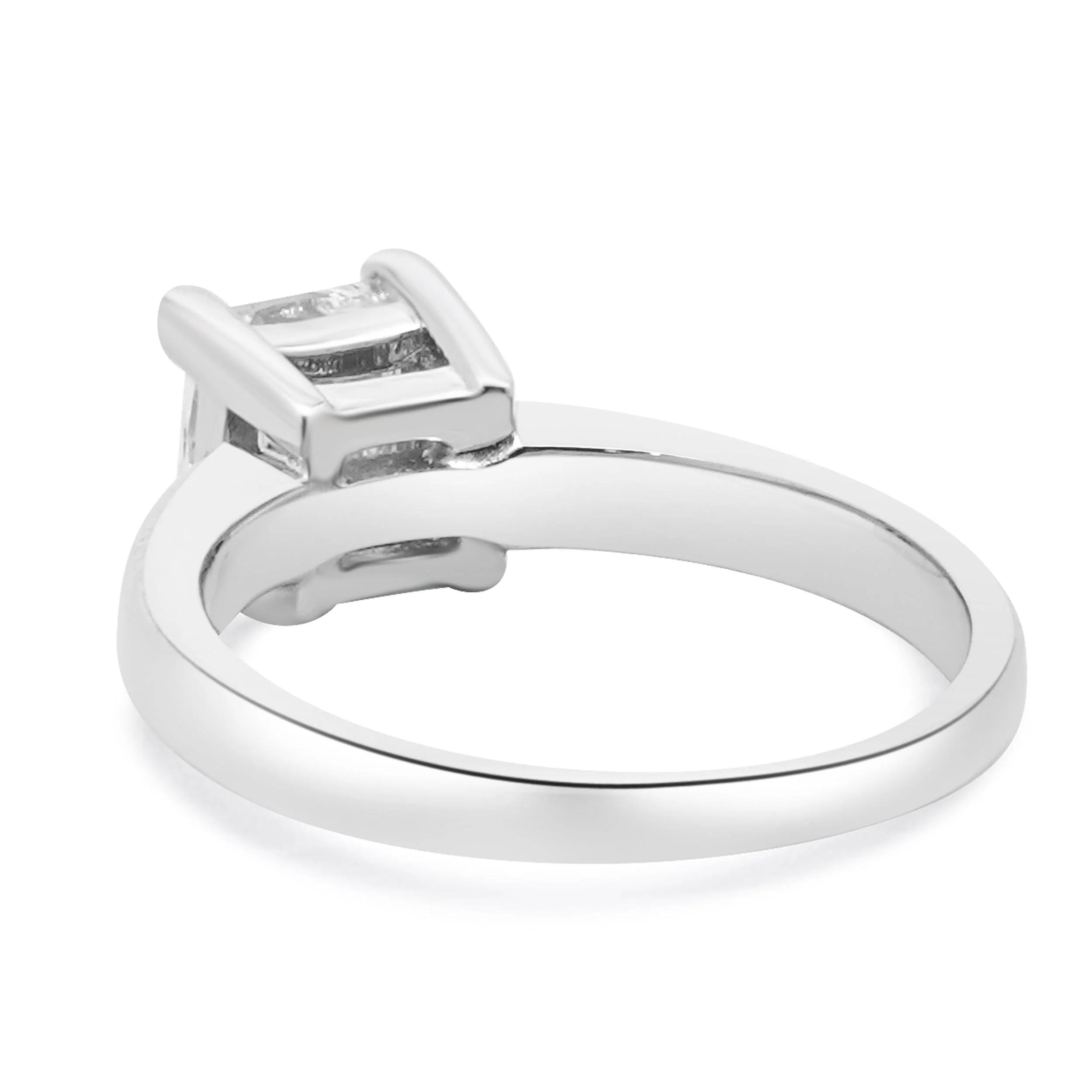14 Karat White Gold Princess Cut Diamond Engagement Ring - Image 3