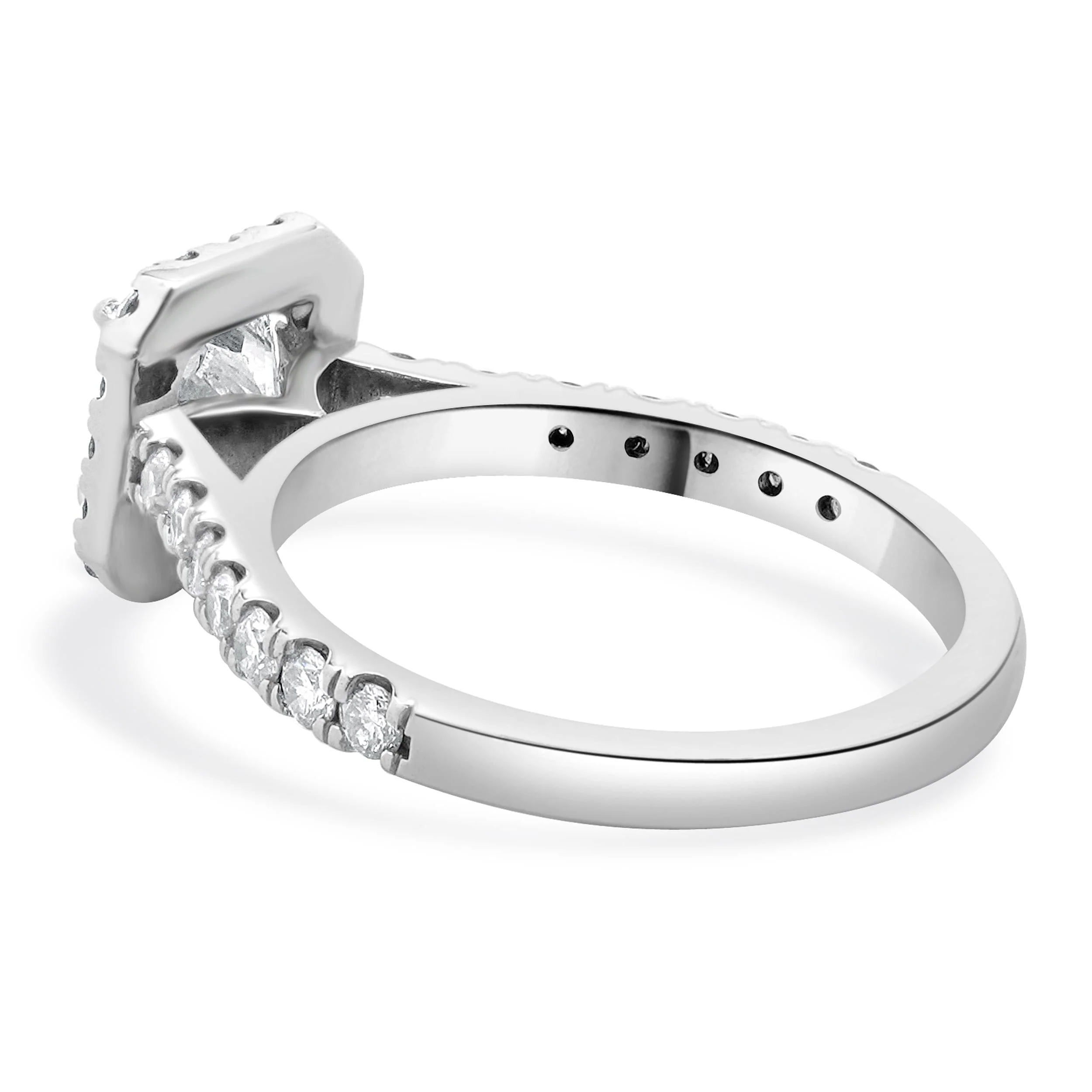 14 Karat White Gold Princess Cut Diamond Engagement Ring - Image 3