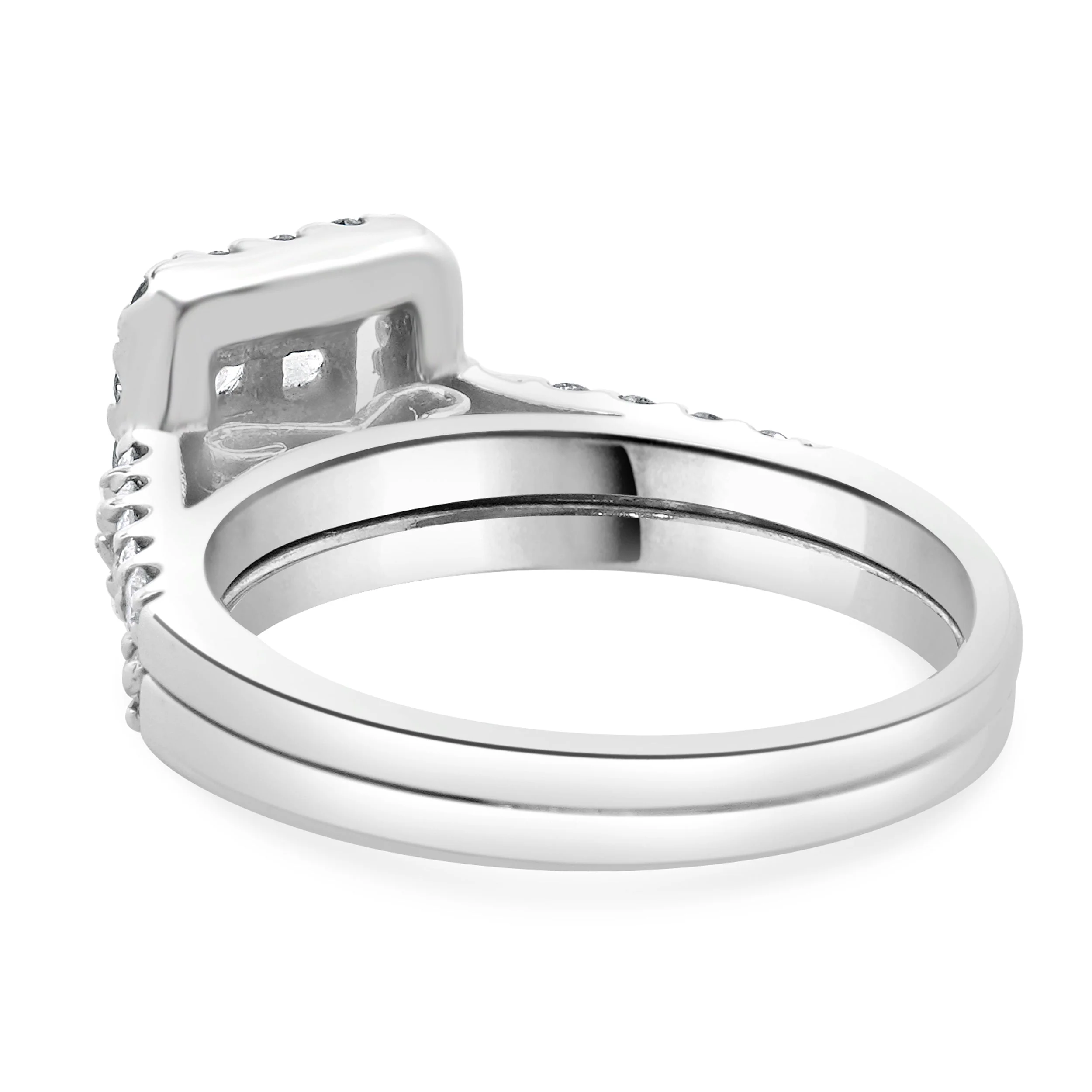14 Karat White Gold Quad Set Diamond Engagement Ring - Image 3