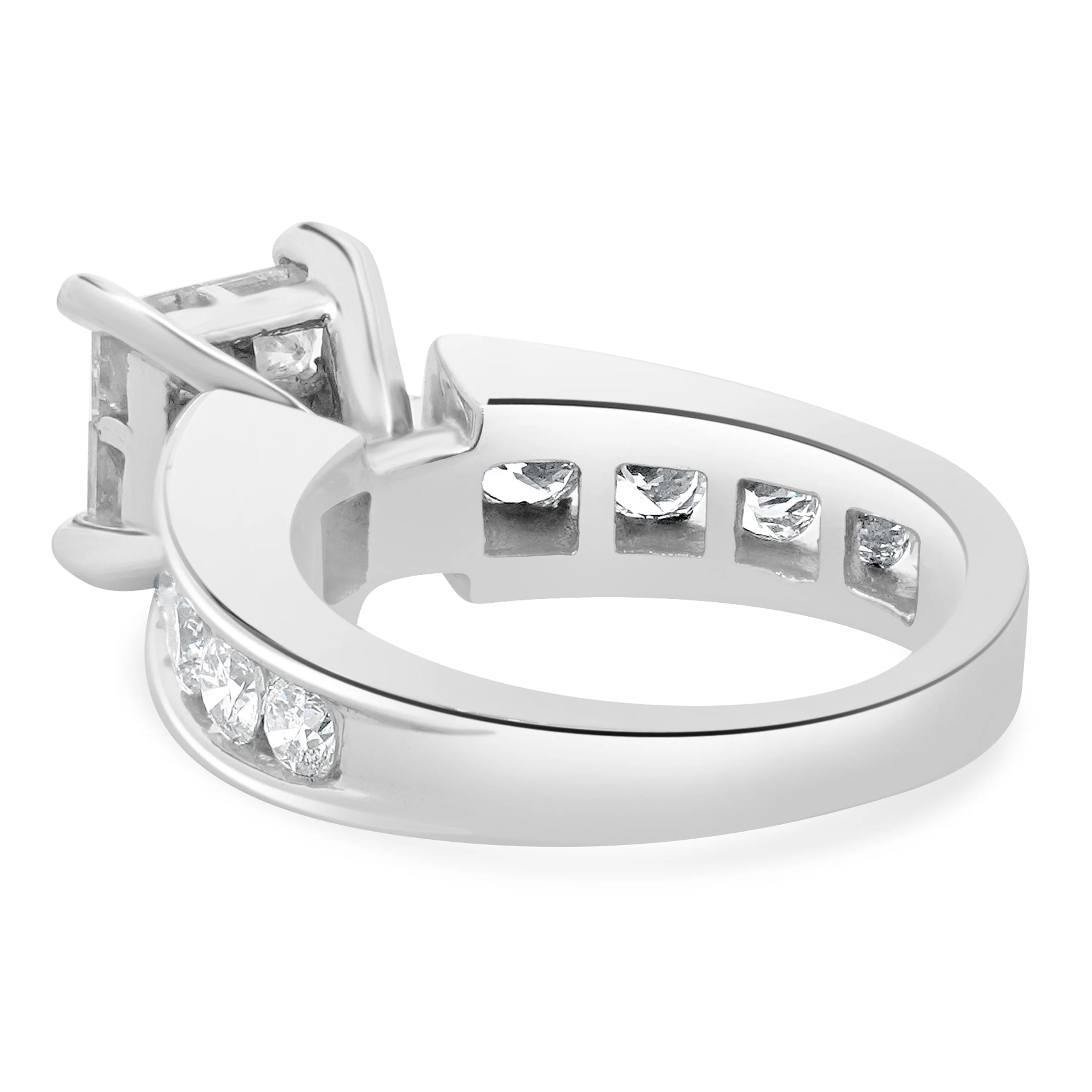 14 Karat White Gold Quad Set Princess Cut Diamond Engagement Ring - Image 3