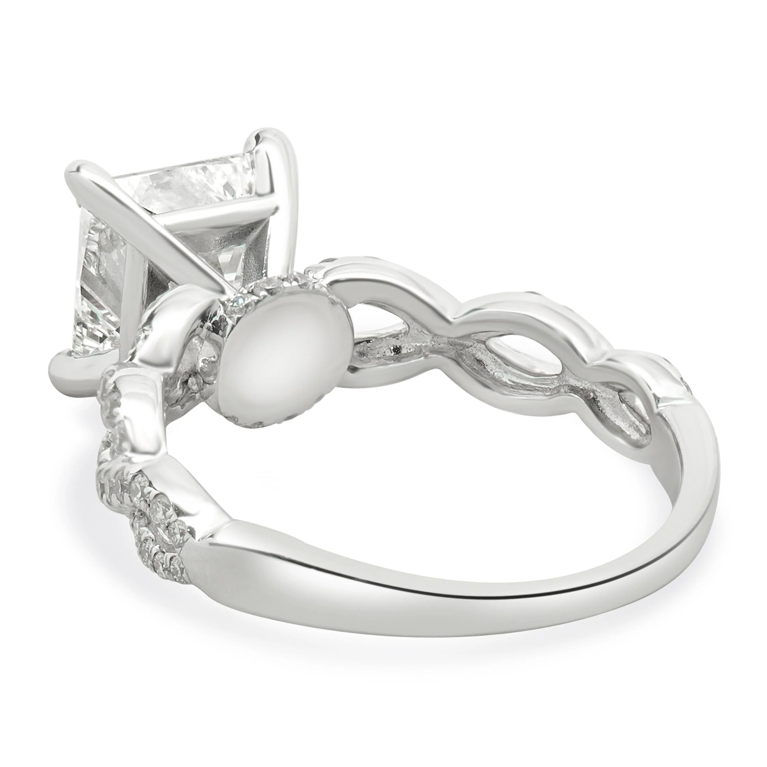 14 Karat White Gold Radiant Cut Diamond Engagement Ring - Image 3