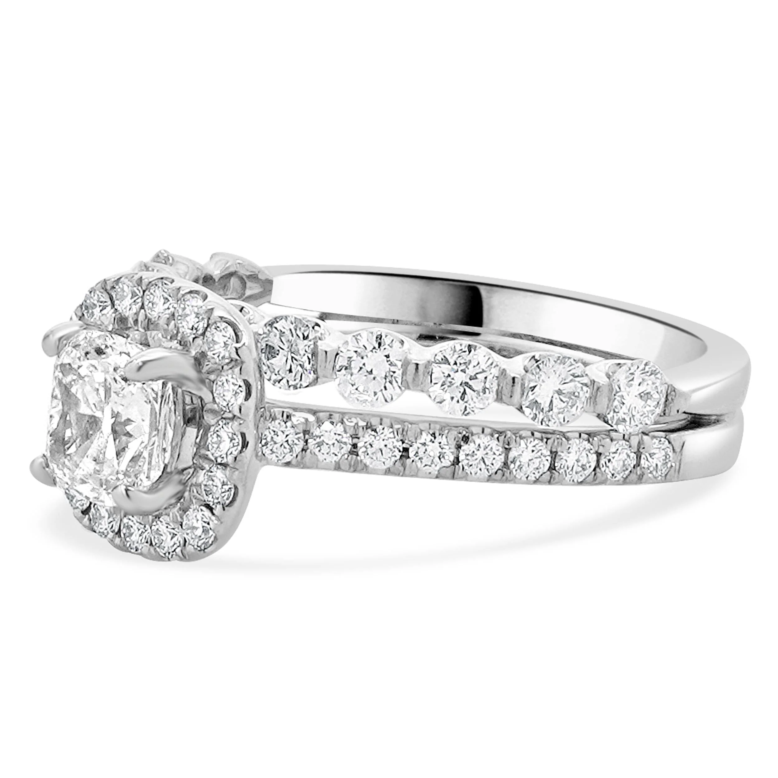 14 Karat White Gold Radiant Cut Diamond Engagement Ring - Image 2