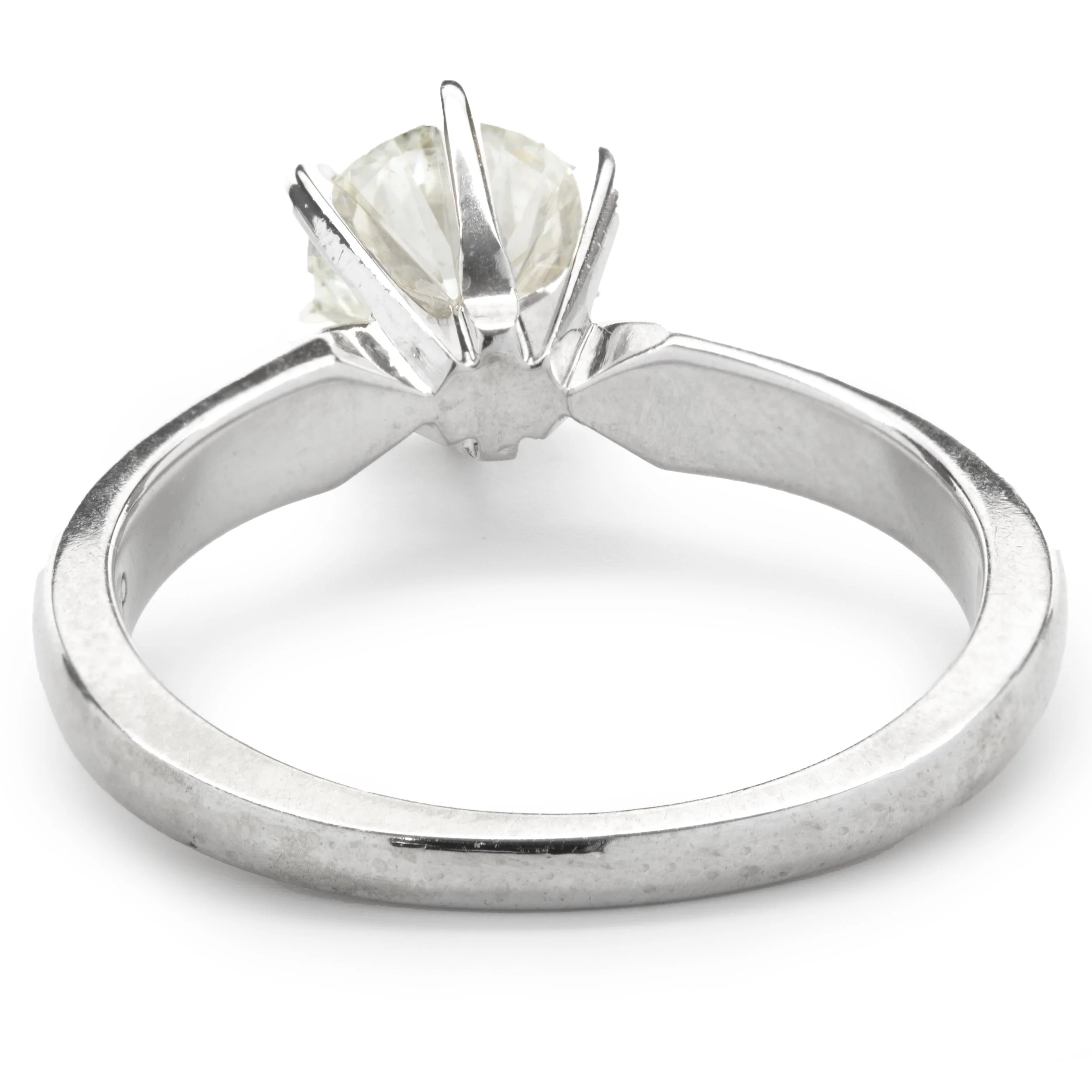 14 Karat White Gold Round Brilliant Diamond Engagement Ring - Image 4