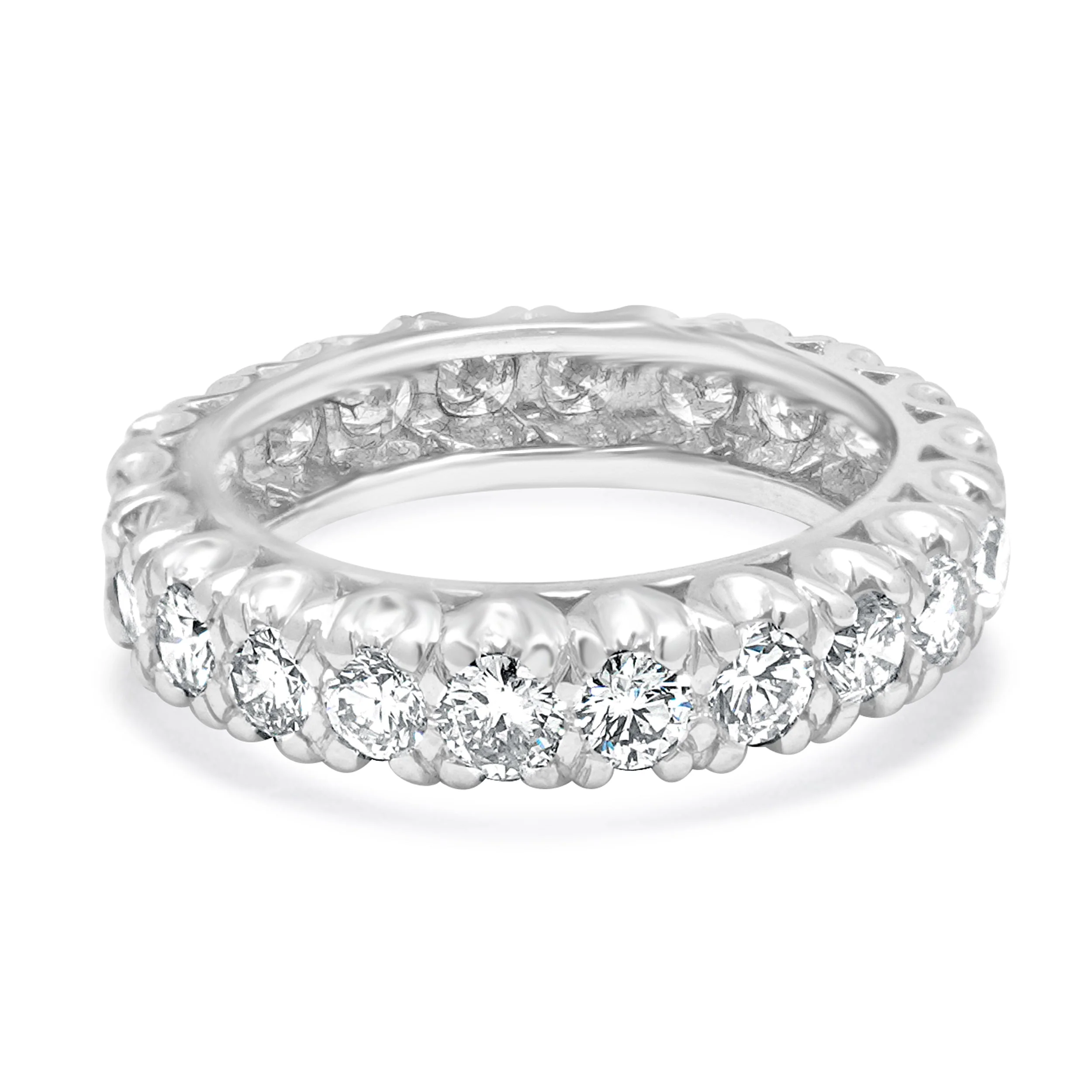 14 Karat White Gold Round Brilliant Diamond Eternity Band