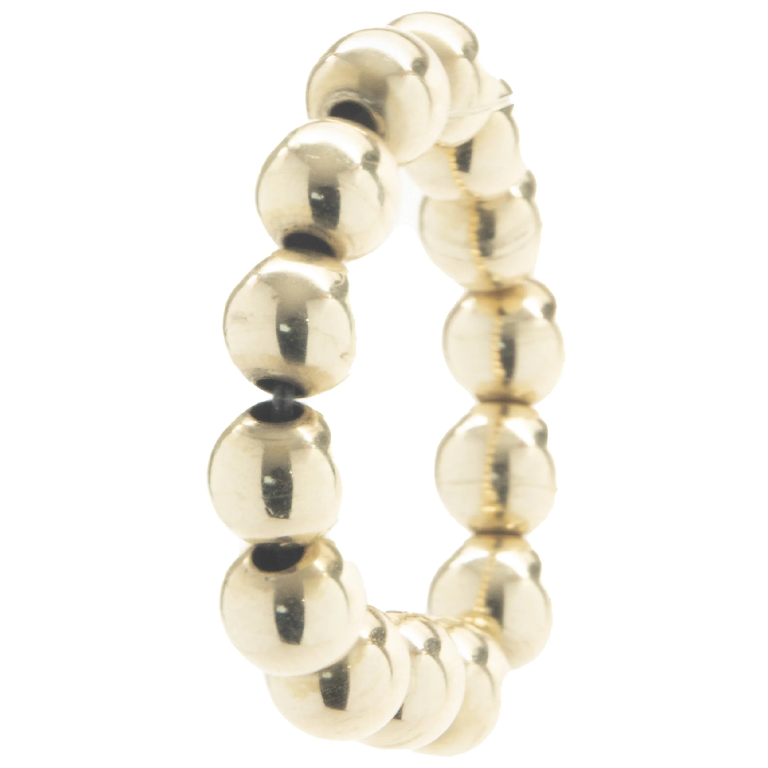 14 Karat Yellow Gold Beaded Flex Ring - Image 4