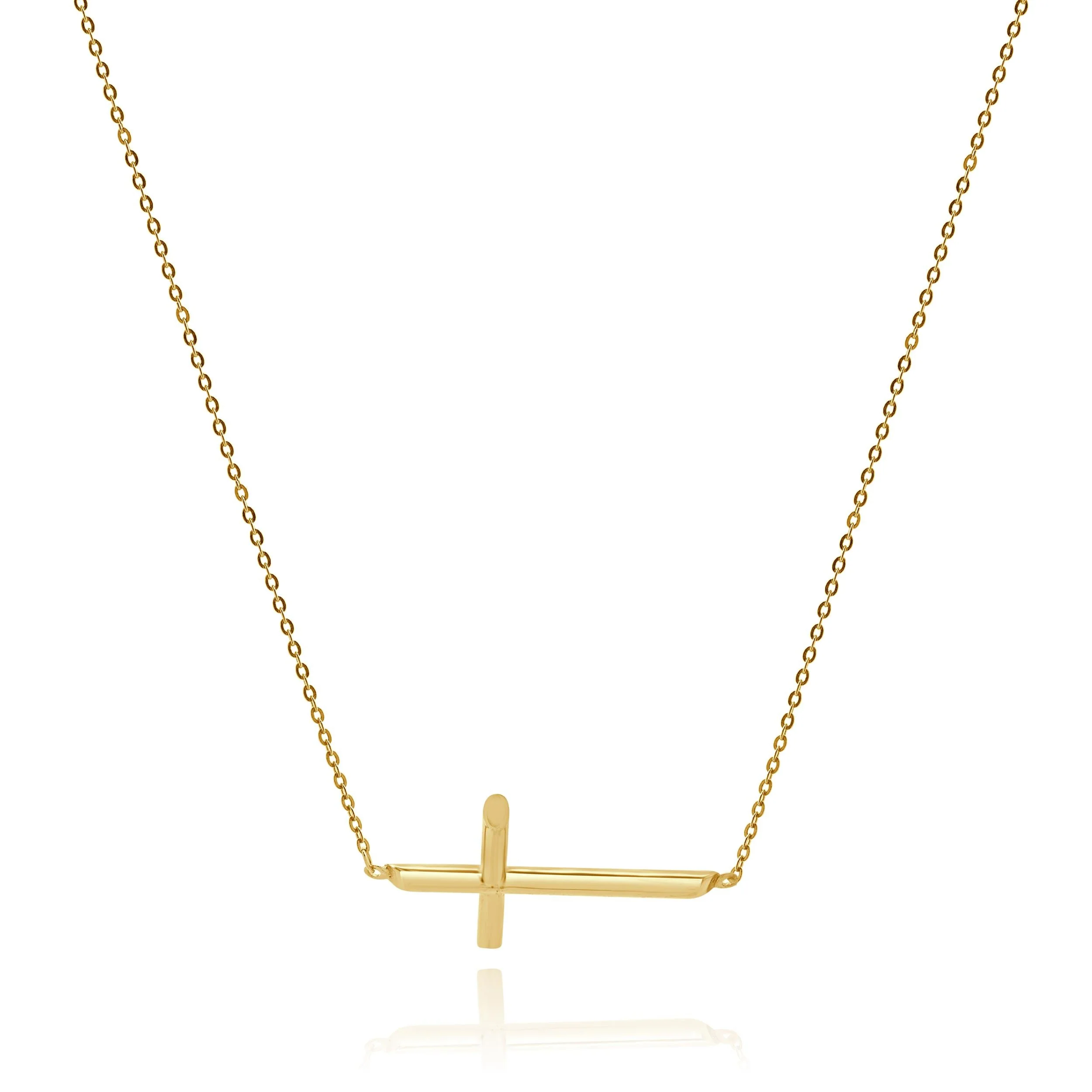 14 Karat Yellow Gold Cross Necklace - Image 2