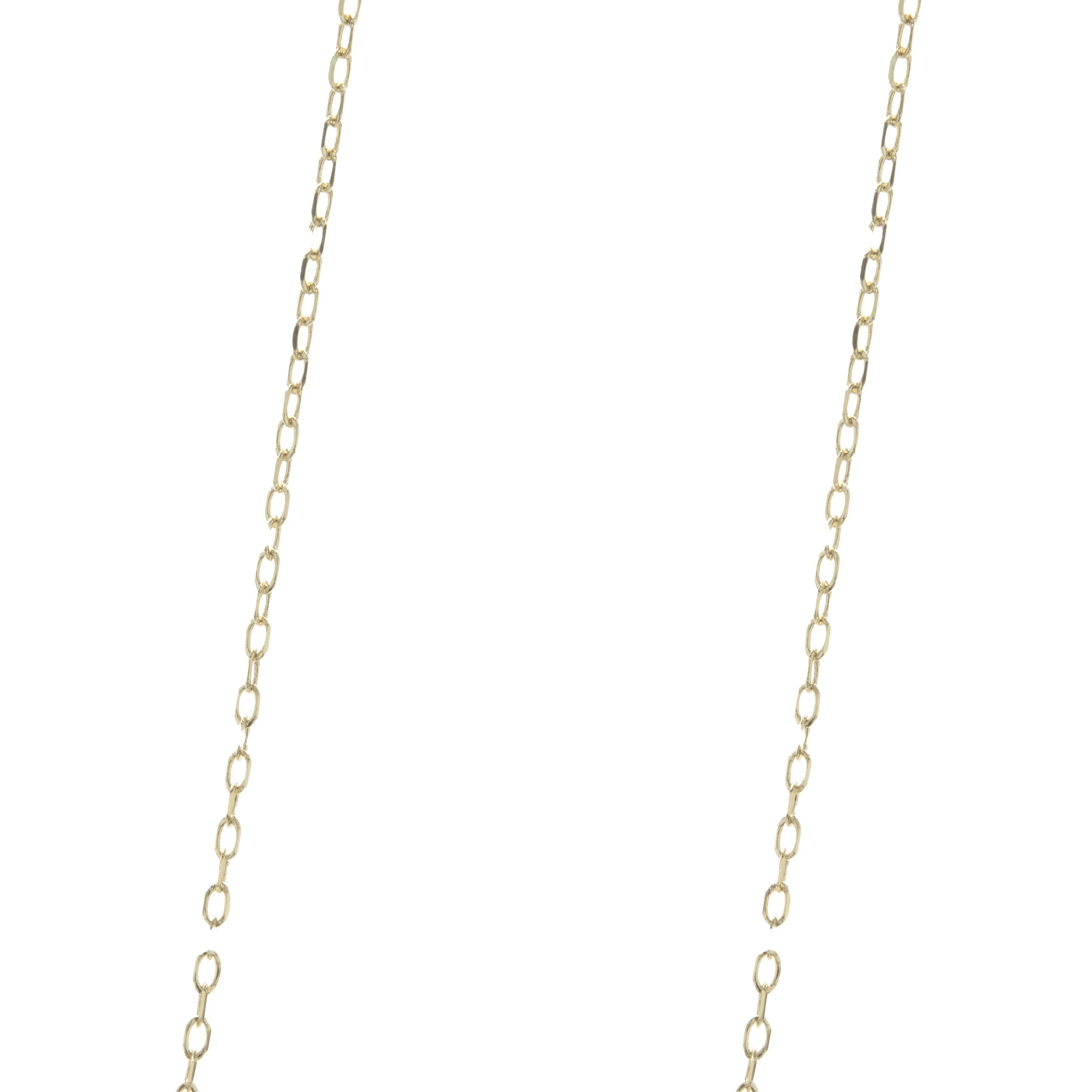 14 Karat Yellow Gold Diamond Cut Smile Necklace - Image 2