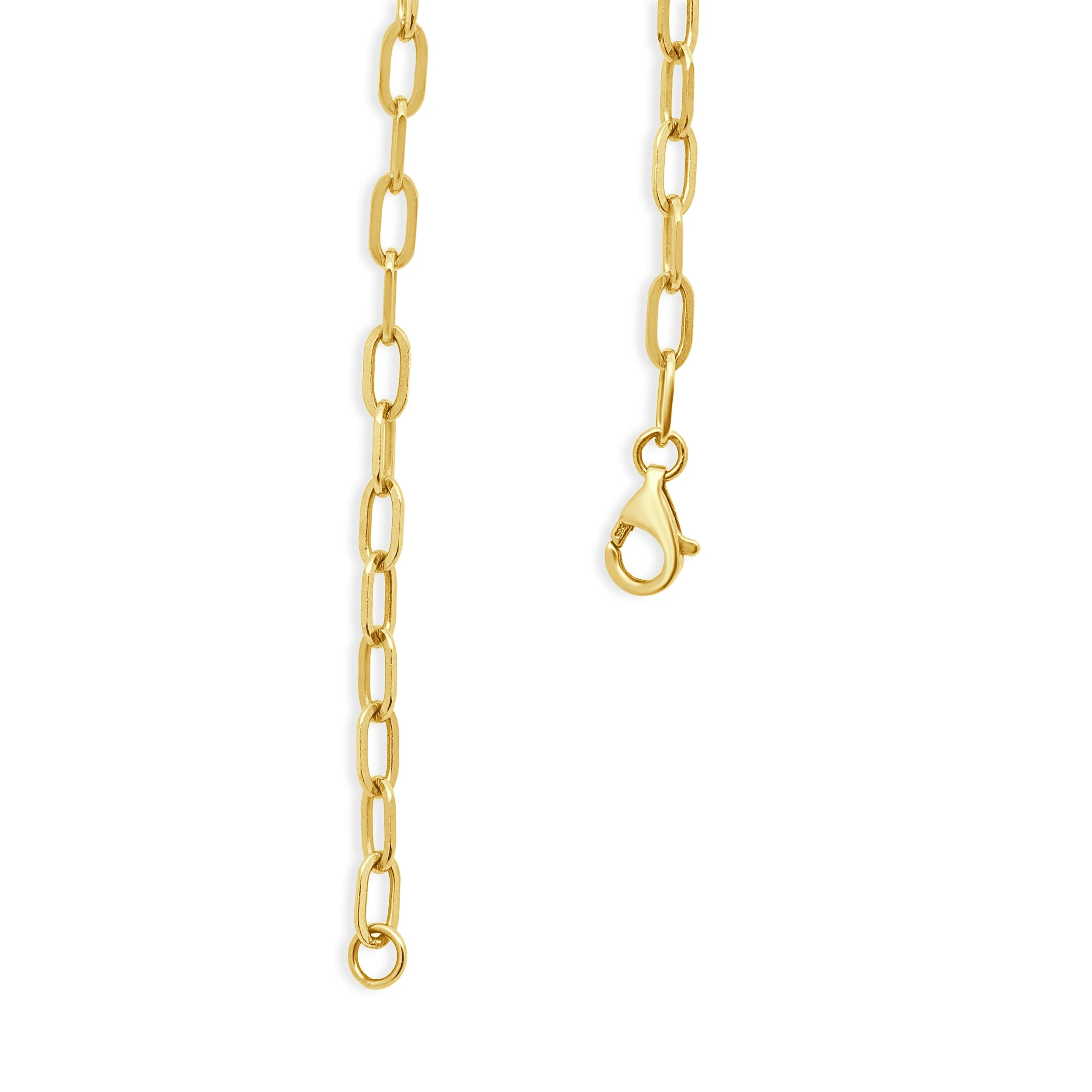 14 Karat Yellow Gold Diamond Hardware Link Necklace - Image 4